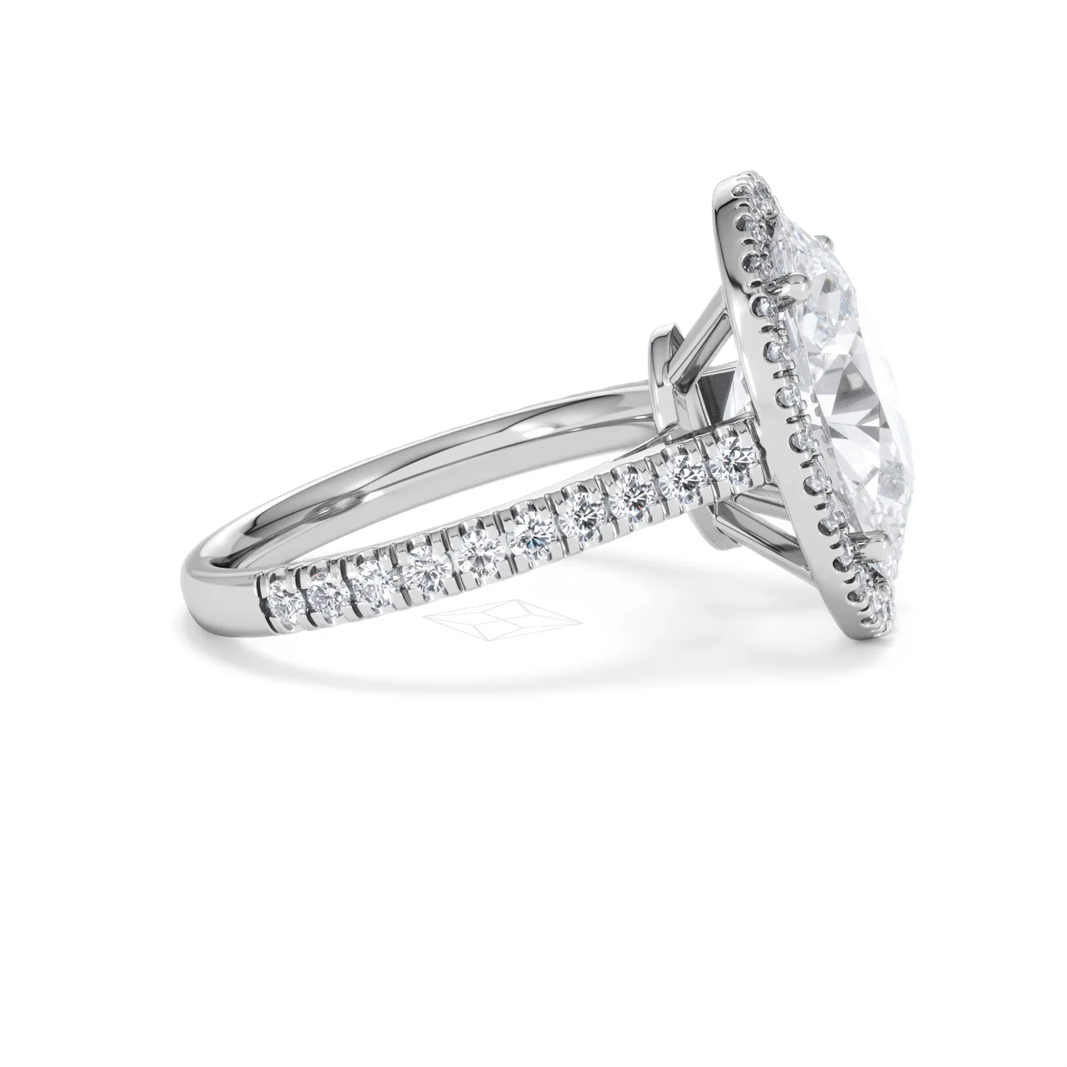 Georgina 5.70ct Lab Diamond Oval Cut Engagement Ring in 18K White Gold G/VS1 - Image 27
