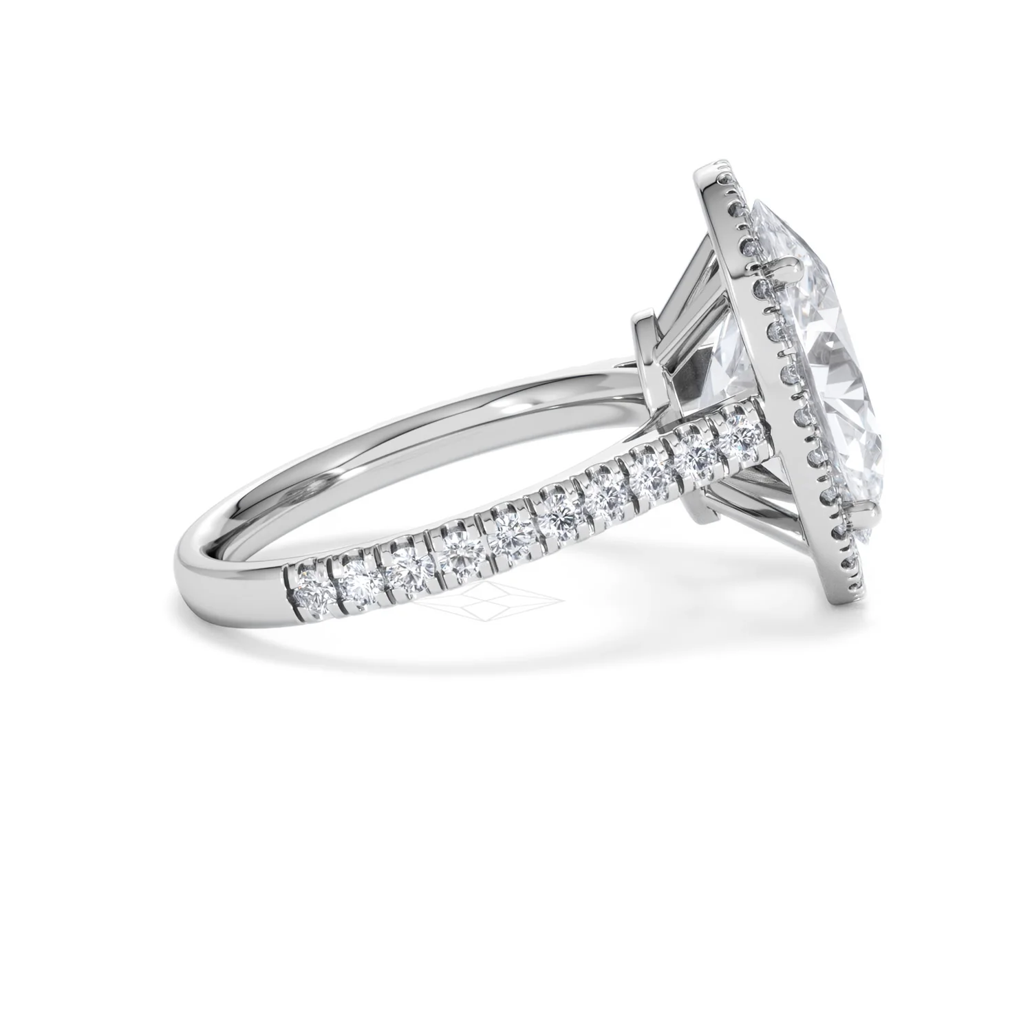 Georgina 5.70ct Lab Diamond Oval Cut Engagement Ring in 18K White Gold G/VS1 - Image 29