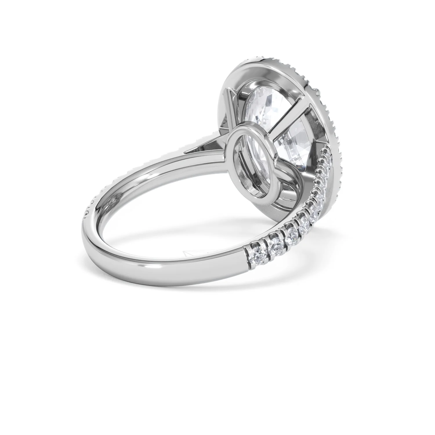 Georgina 5.70ct Lab Diamond Oval Cut Engagement Ring in 18K White Gold G/VS1 - Image 41