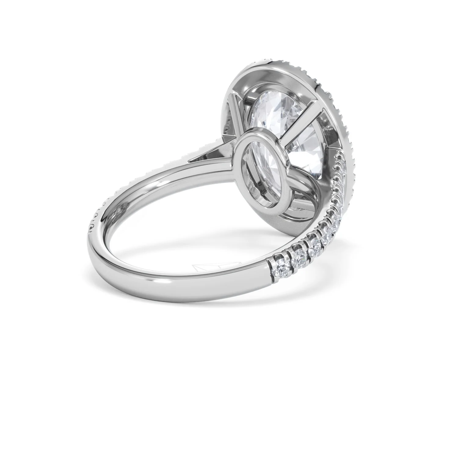 Georgina 5.70ct Lab Diamond Oval Cut Engagement Ring in 18K White Gold G/VS1 - Image 42