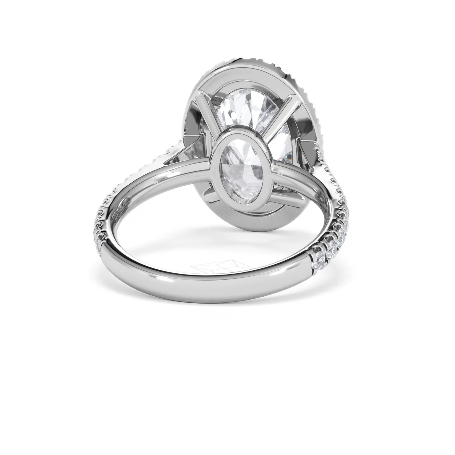 Georgina 5.70ct Lab Diamond Oval Cut Engagement Ring in 18K White Gold G/VS1 - Image 46