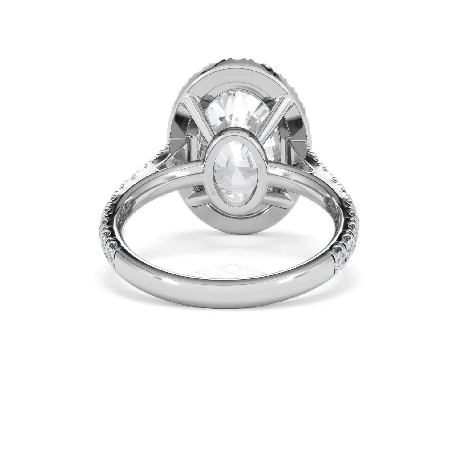 Georgina 5.70ct Lab Diamond Oval Cut Engagement Ring in 18K White Gold G/VS1 - Image 48
