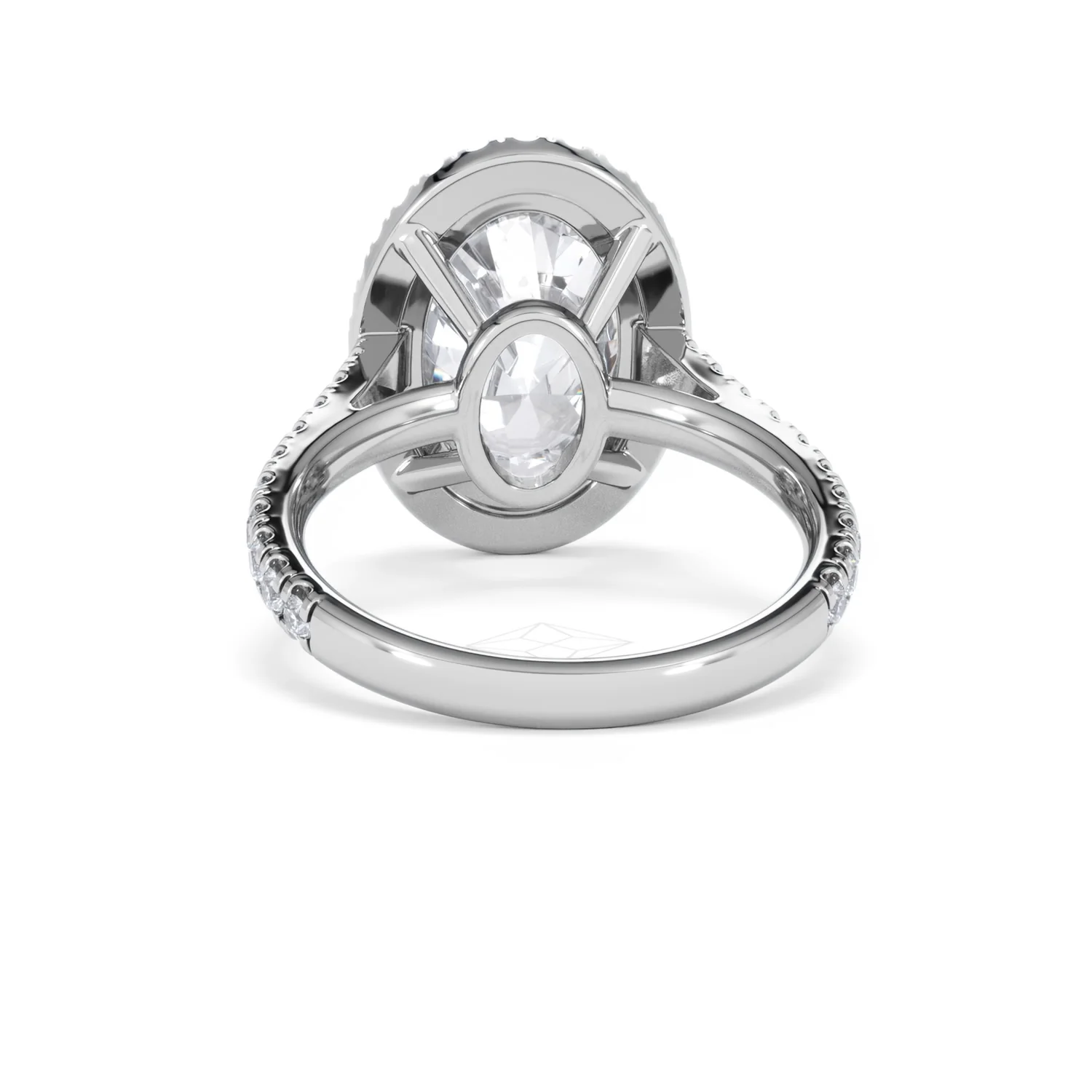 Georgina 5.70ct Lab Diamond Oval Cut Engagement Ring in 18K White Gold G/VS1 - Image 50