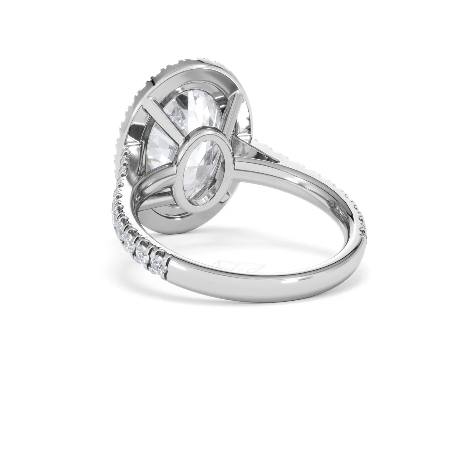 Georgina 5.70ct Lab Diamond Oval Cut Engagement Ring in 18K White Gold G/VS1 - Image 54