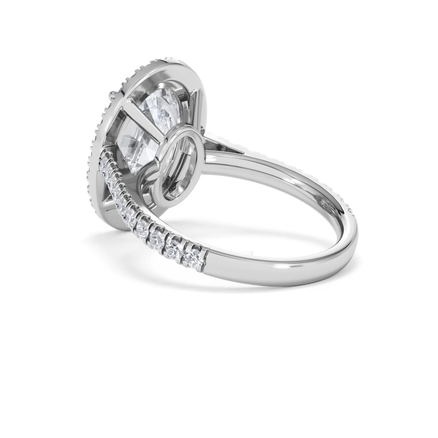Georgina 5.70ct Lab Diamond Oval Cut Engagement Ring in 18K White Gold G/VS1 - Image 58