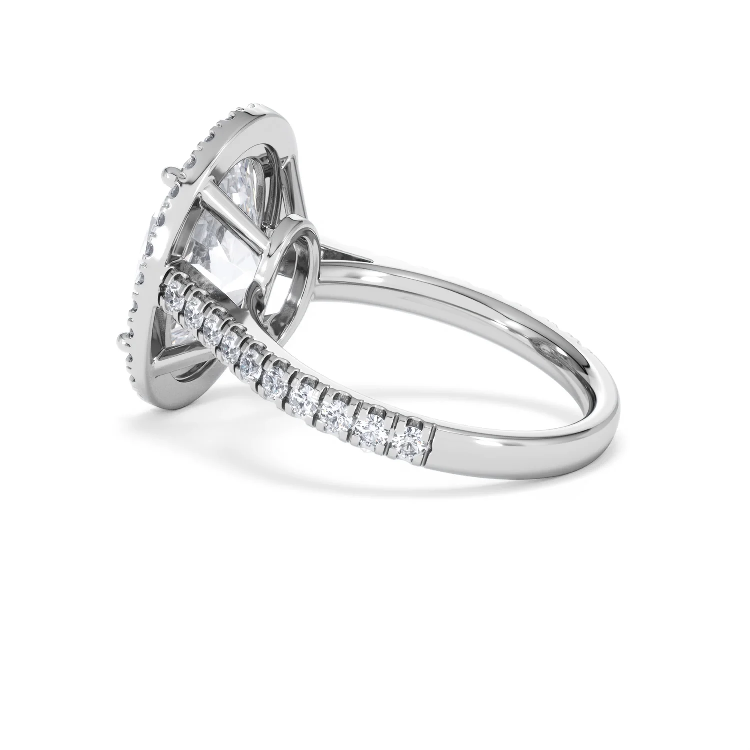 Georgina 5.70ct Lab Diamond Oval Cut Engagement Ring in 18K White Gold G/VS1 - Image 62
