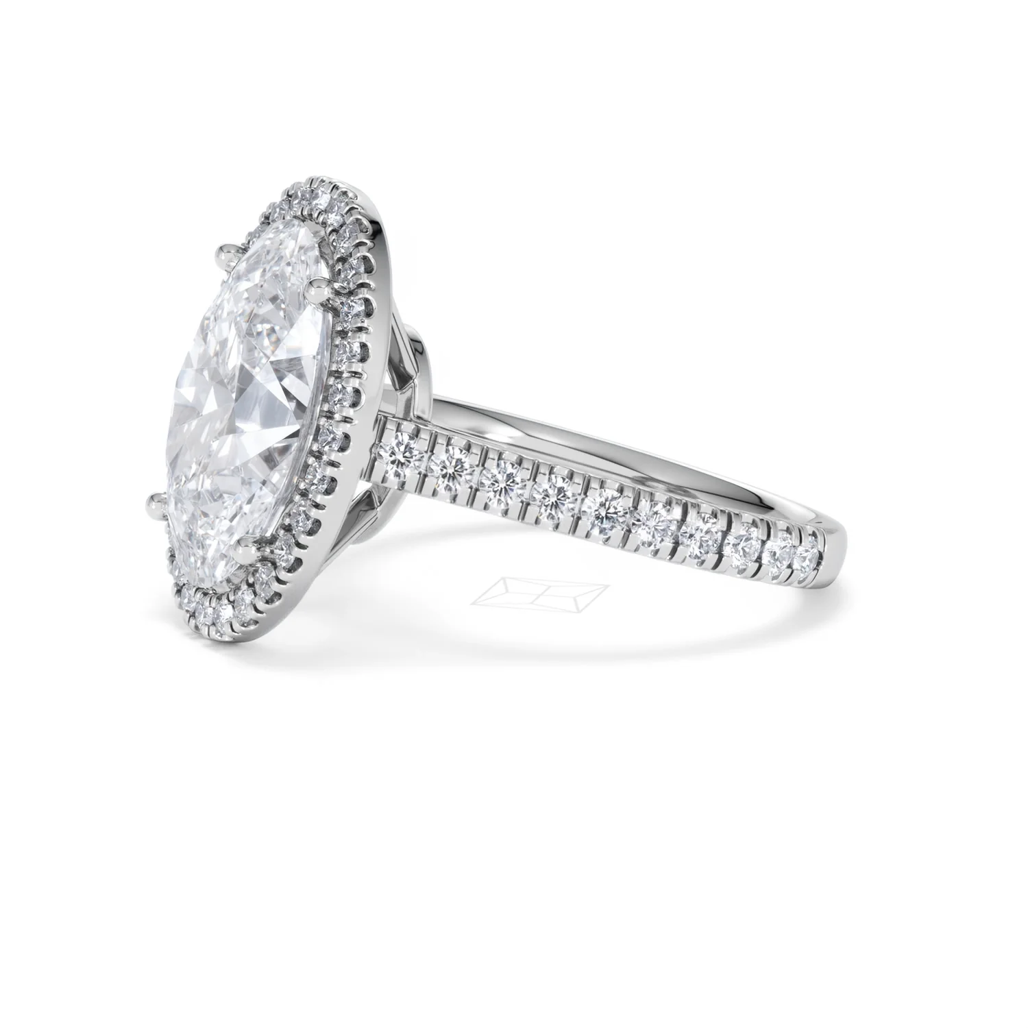 Georgina 5.70ct Lab Diamond Oval Cut Engagement Ring in 18K White Gold G/VS1 - Image 75