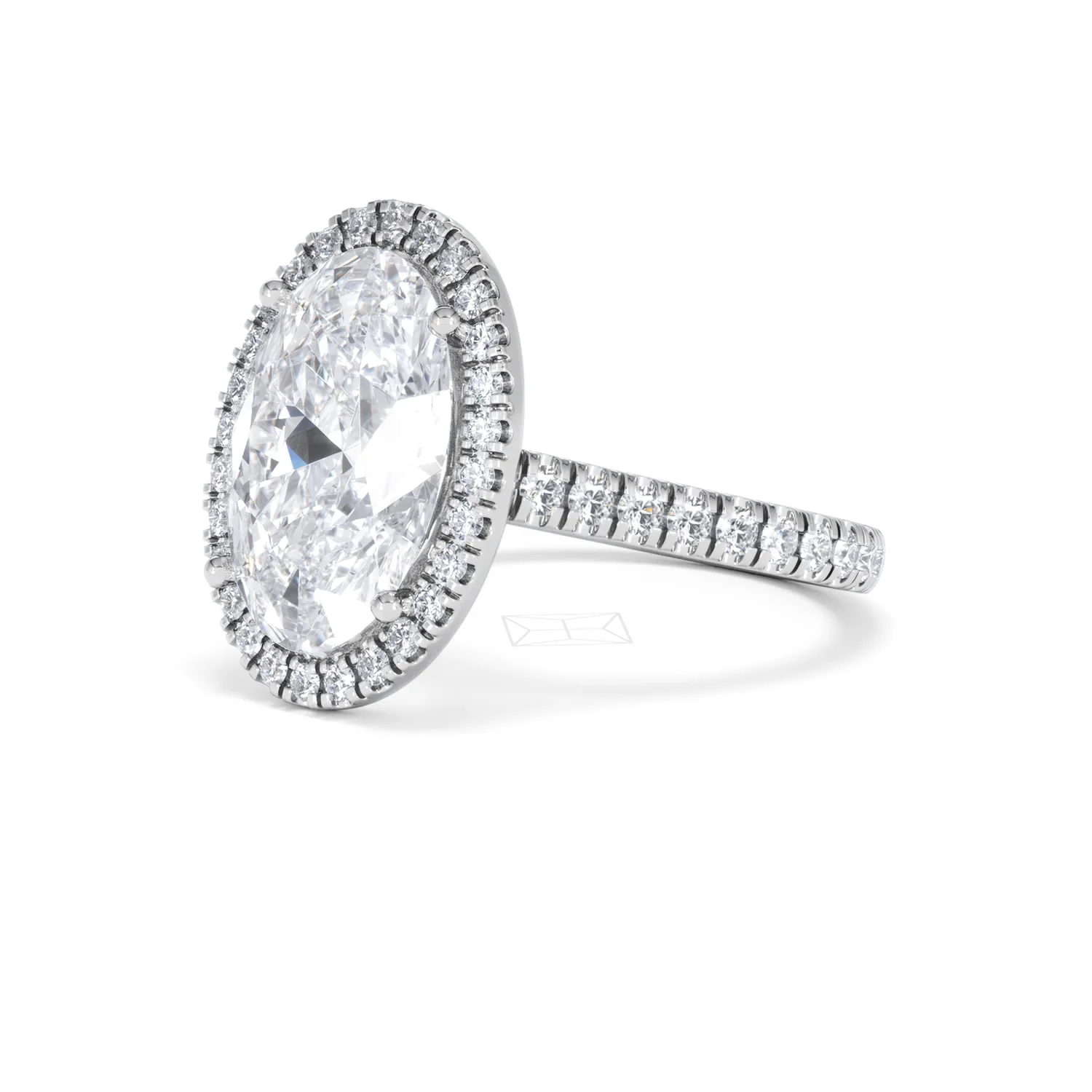 Georgina 5.70ct Lab Diamond Oval Cut Engagement Ring in 18K White Gold G/VS1 - Image 80
