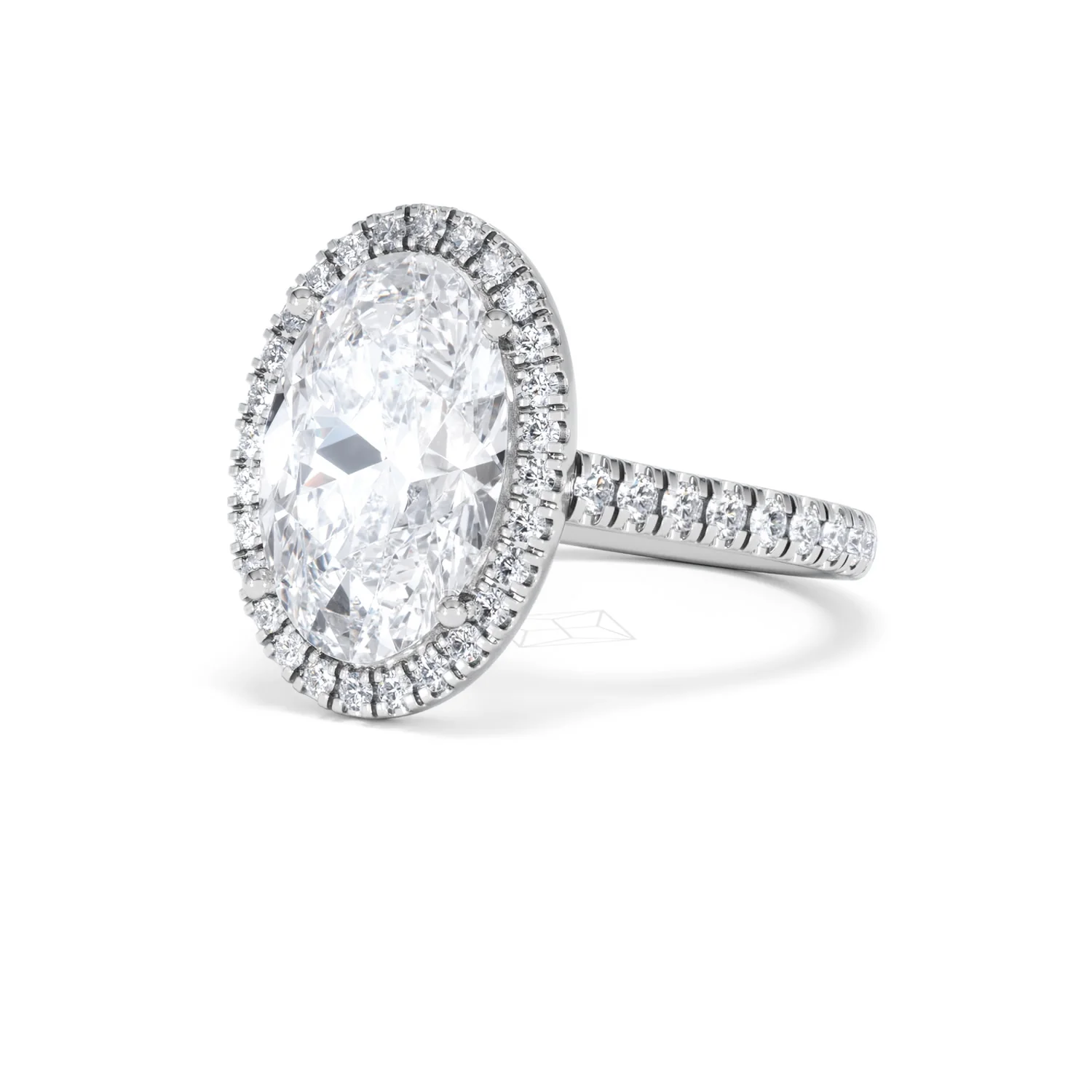 Georgina 5.70ct Lab Diamond Oval Cut Engagement Ring in 18K White Gold G/VS1 - Image 82