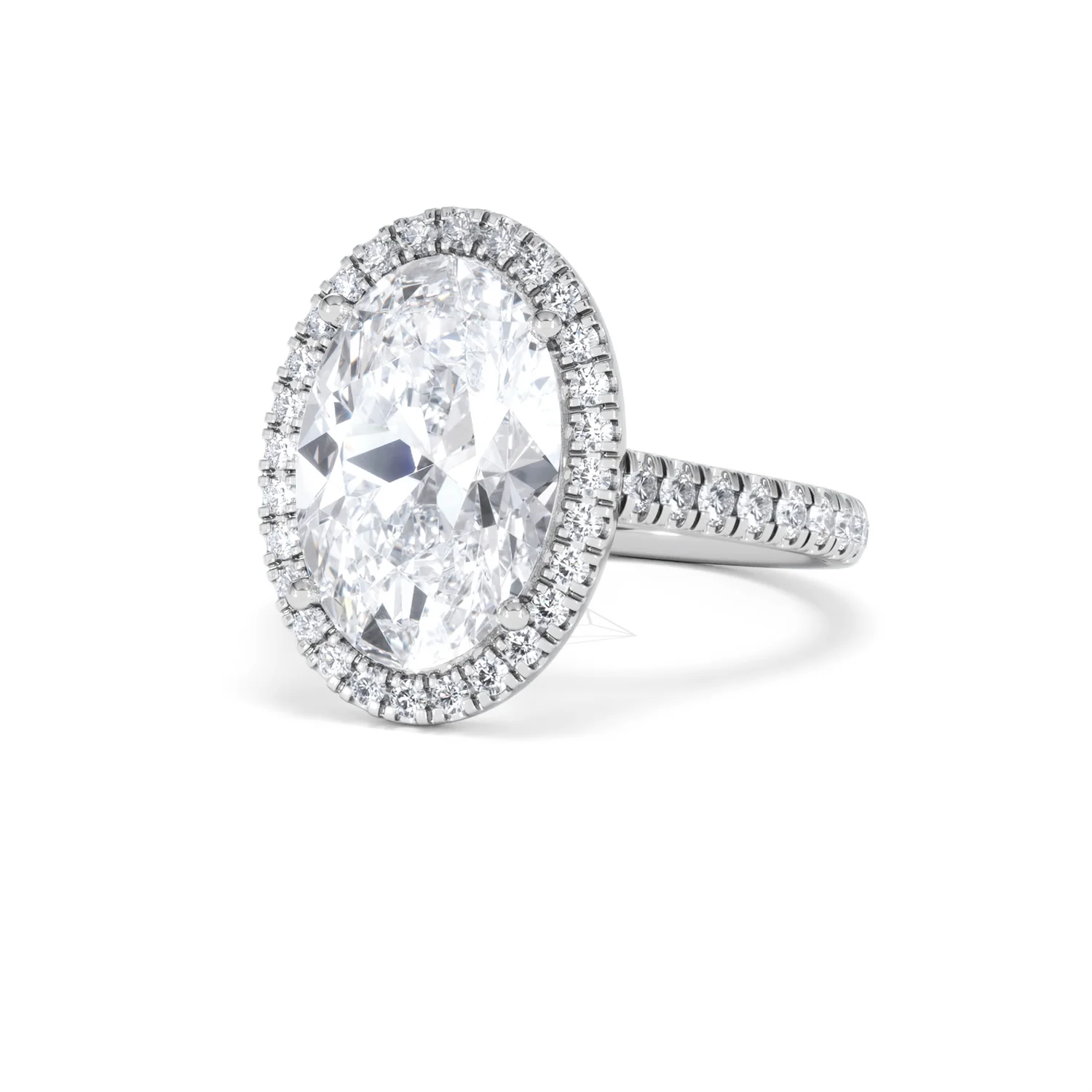 Georgina 5.70ct Lab Diamond Oval Cut Engagement Ring in 18K White Gold G/VS1 - Image 84