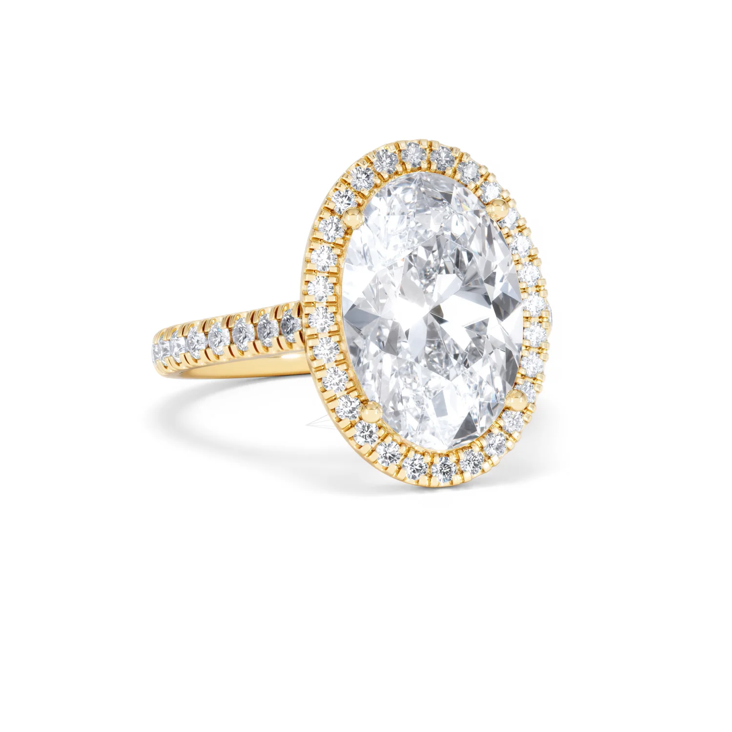 Georgina 5.70ct Lab Diamond Oval Cut Engagement Ring in 18K Yellow Gold G/VS1 - Image 14