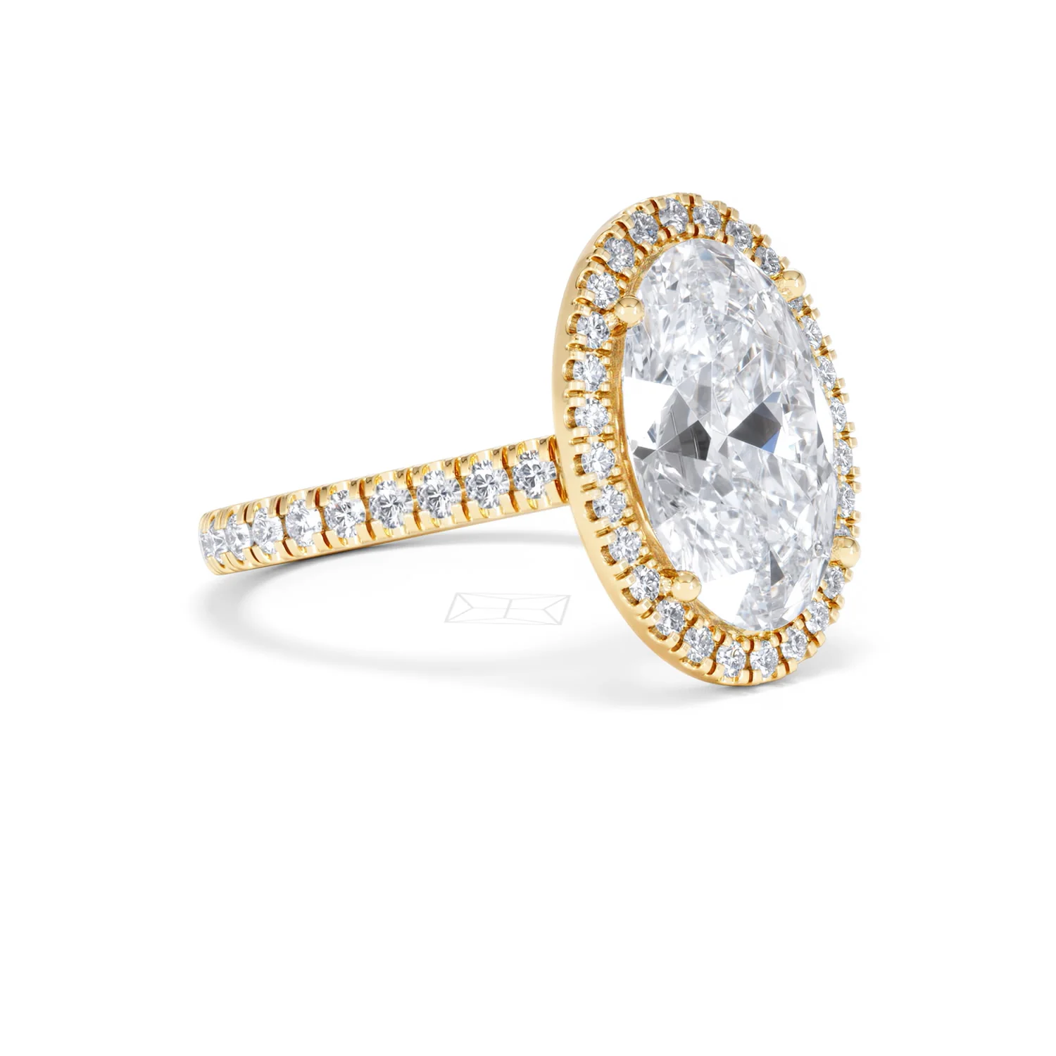 Georgina 5.70ct Lab Diamond Oval Cut Engagement Ring in 18K Yellow Gold G/VS1 - Image 19