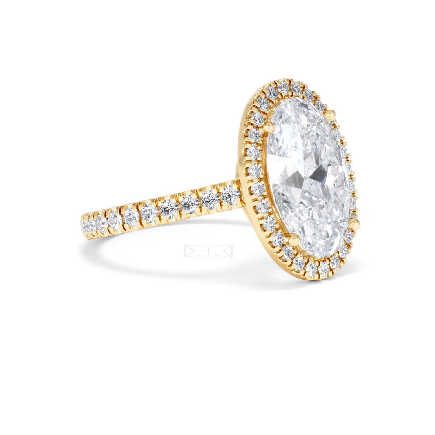 Georgina 5.70ct Lab Diamond Oval Cut Engagement Ring in 18K Yellow Gold G/VS1 - Image 20