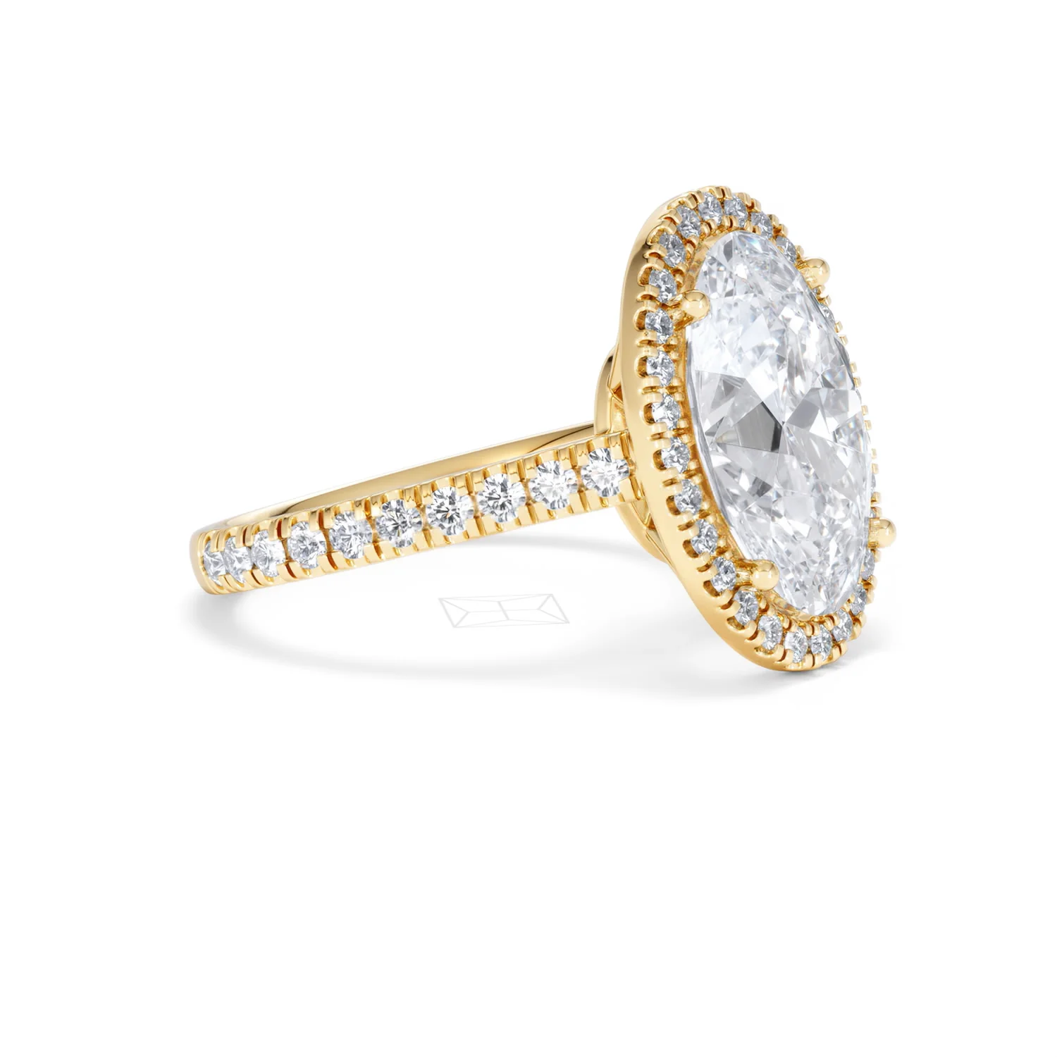 Georgina 5.70ct Lab Diamond Oval Cut Engagement Ring in 18K Yellow Gold G/VS1 - Image 22