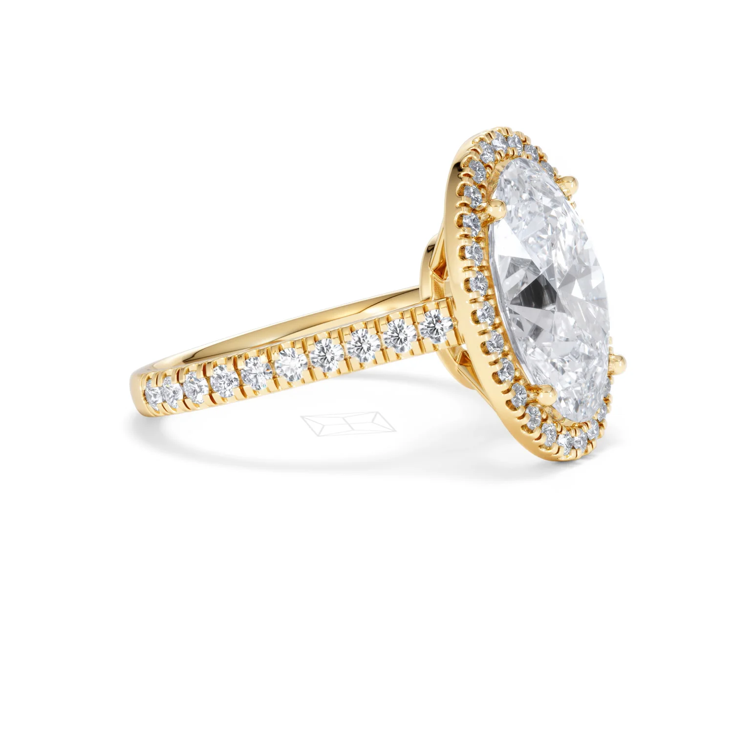 Georgina 5.70ct Lab Diamond Oval Cut Engagement Ring in 18K Yellow Gold G/VS1 - Image 23