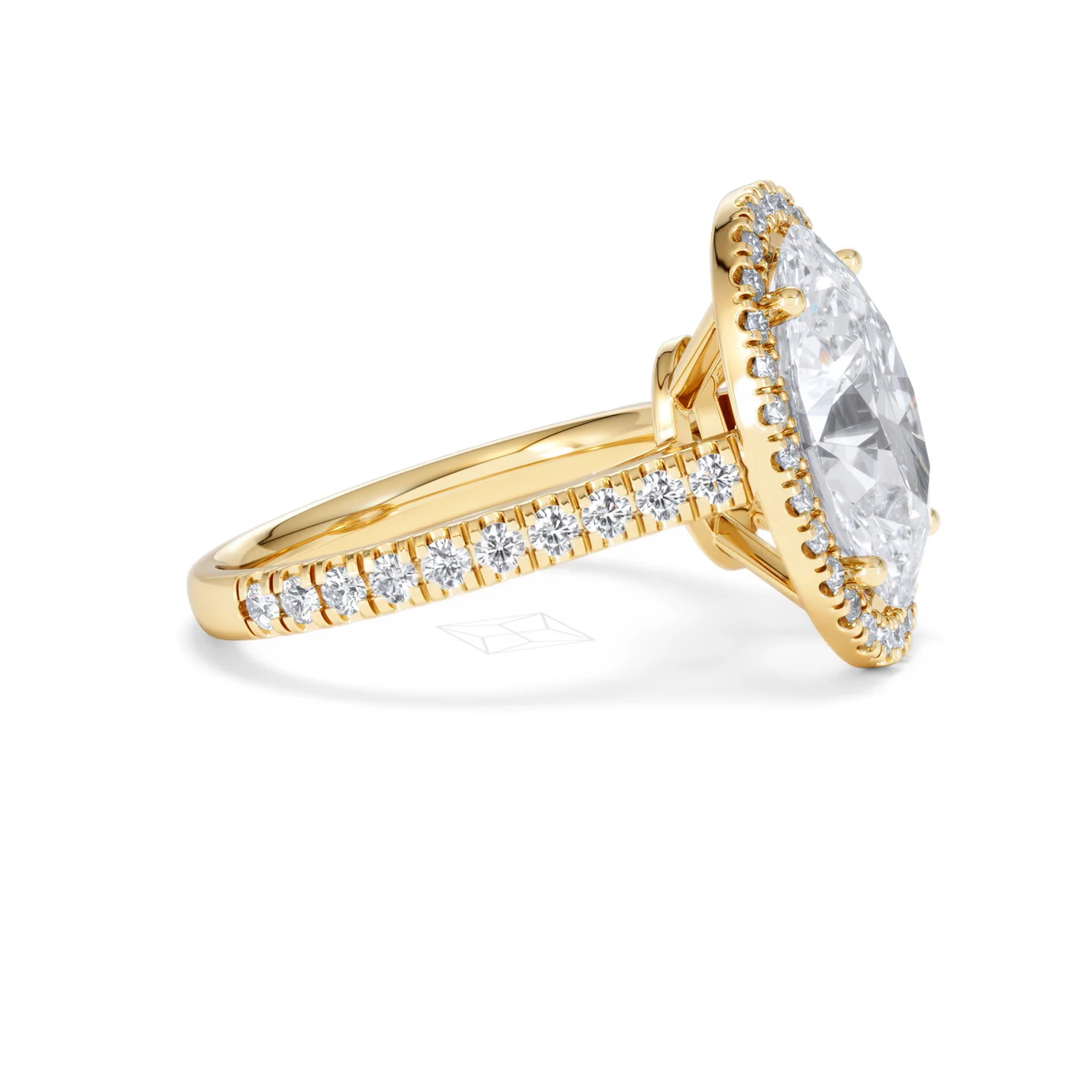 Georgina 5.70ct Lab Diamond Oval Cut Engagement Ring in 18K Yellow Gold G/VS1 - Image 26