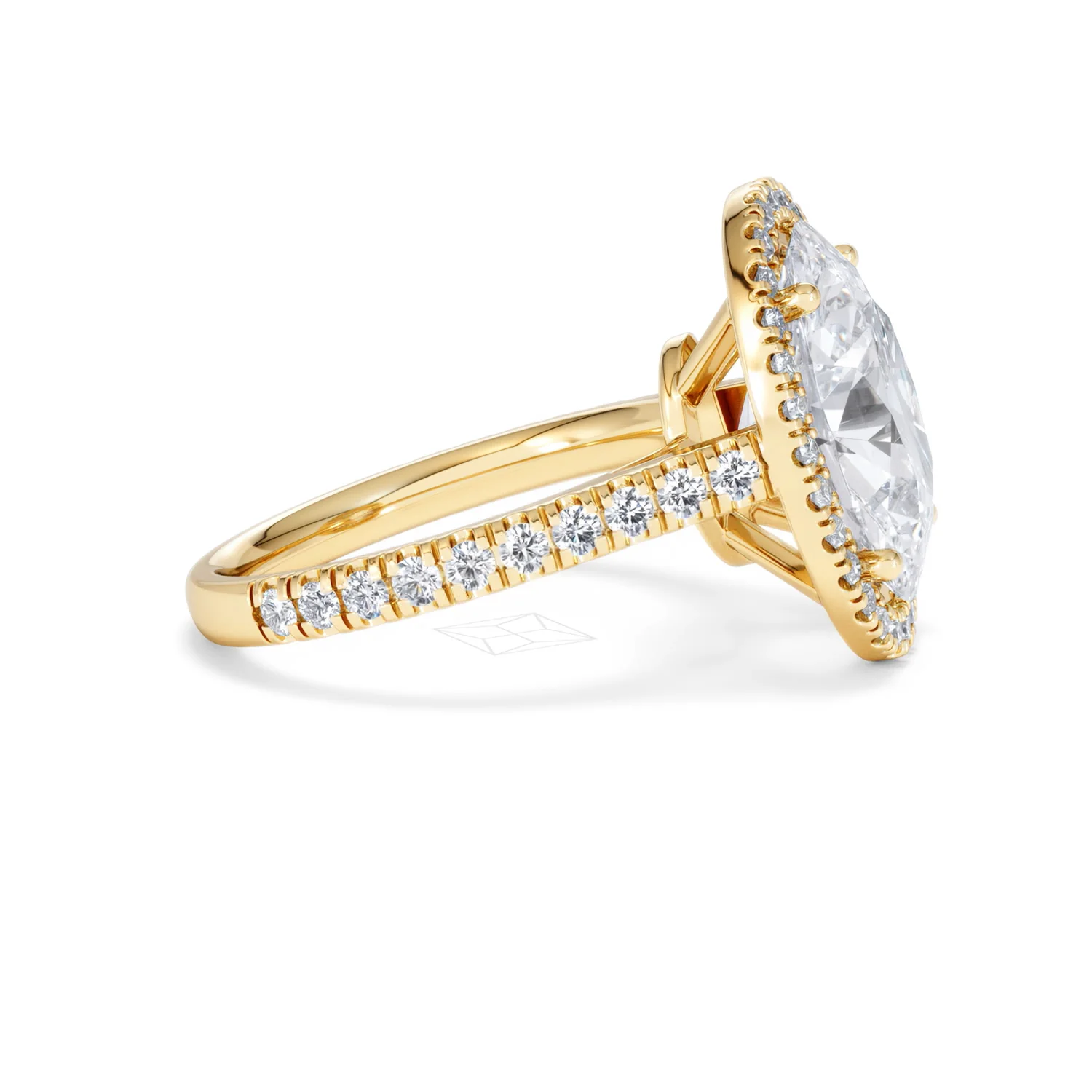 Georgina 5.70ct Lab Diamond Oval Cut Engagement Ring in 18K Yellow Gold G/VS1 - Image 27
