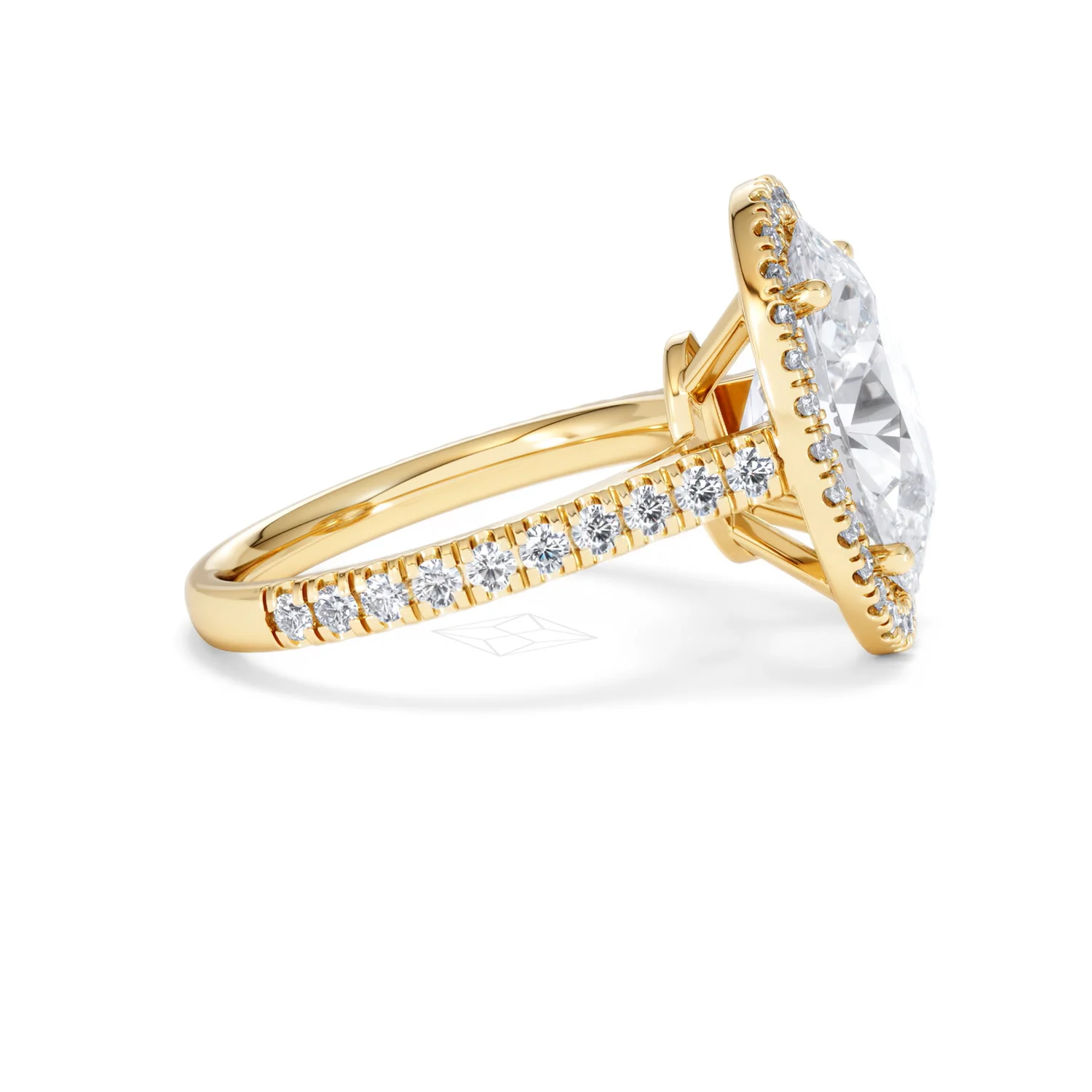 Georgina 5.70ct Lab Diamond Oval Cut Engagement Ring in 18K Yellow Gold G/VS1 - Image 28