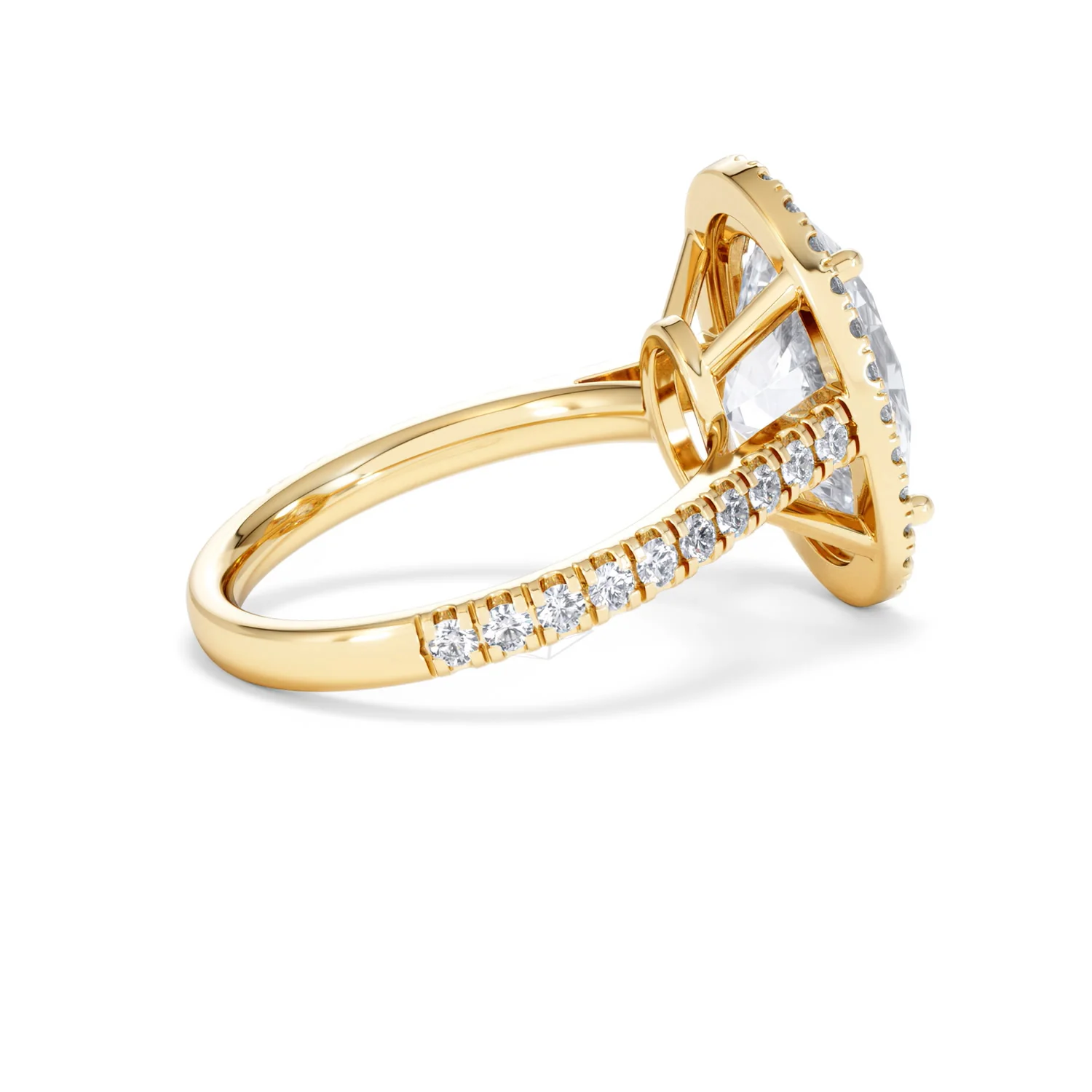 Georgina 5.70ct Lab Diamond Oval Cut Engagement Ring in 18K Yellow Gold G/VS1 - Image 35