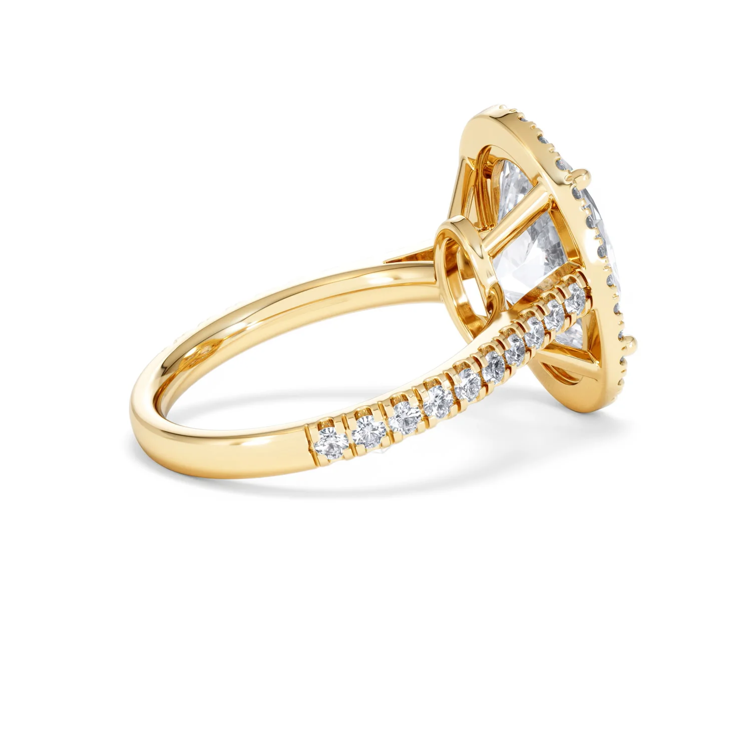 Georgina 5.70ct Lab Diamond Oval Cut Engagement Ring in 18K Yellow Gold G/VS1 - Image 36