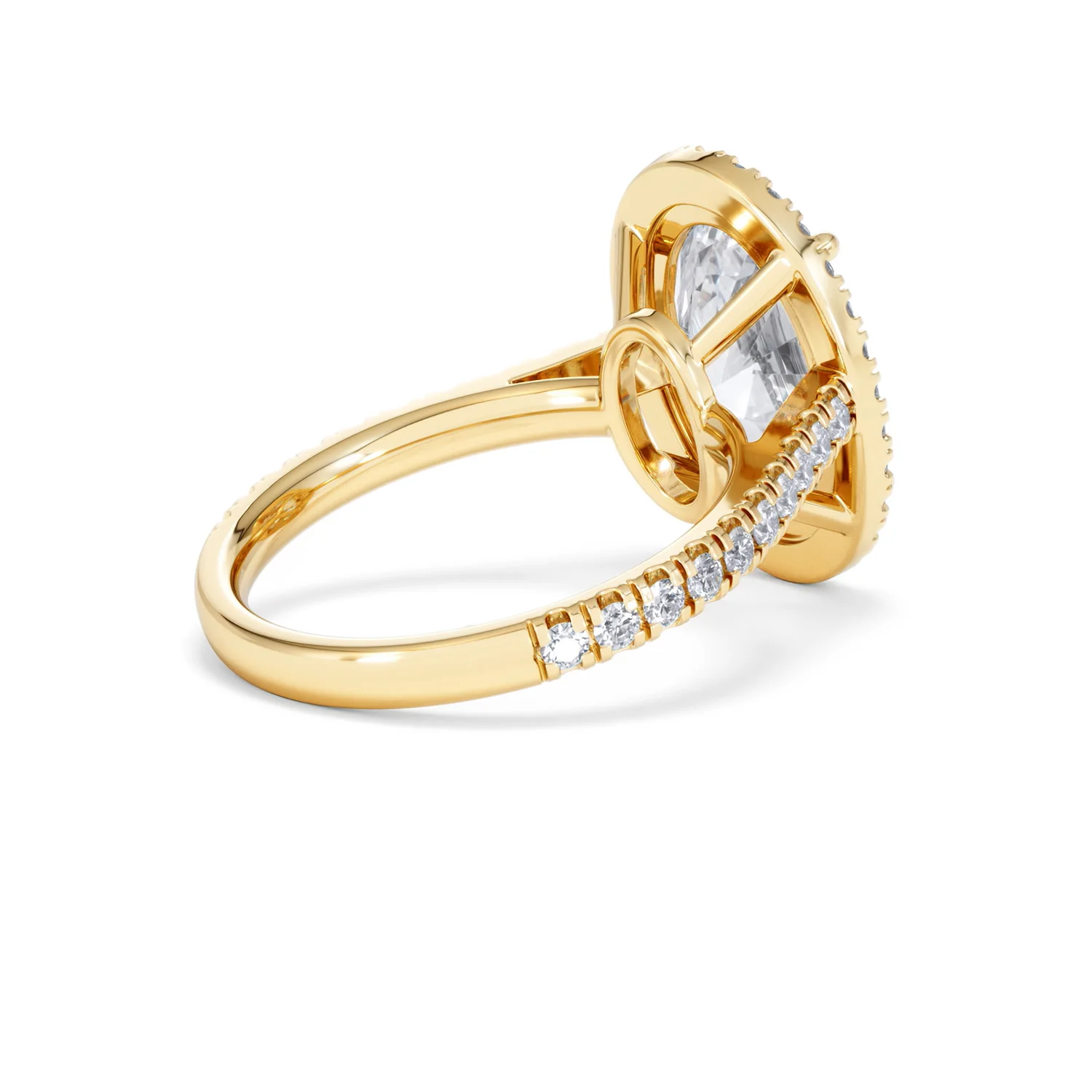 Georgina 5.70ct Lab Diamond Oval Cut Engagement Ring in 18K Yellow Gold G/VS1 - Image 39