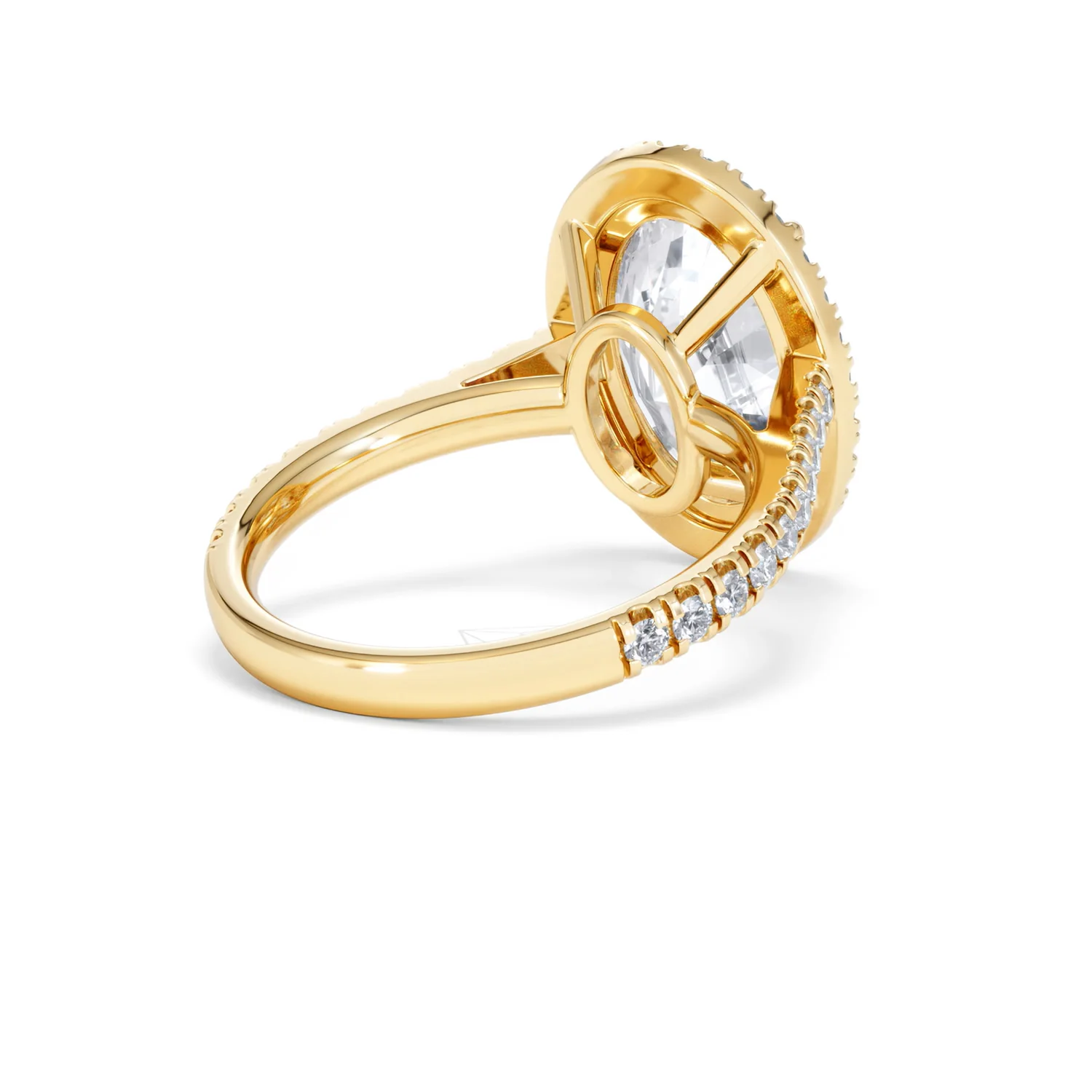 Georgina 5.70ct Lab Diamond Oval Cut Engagement Ring in 18K Yellow Gold G/VS1 - Image 42