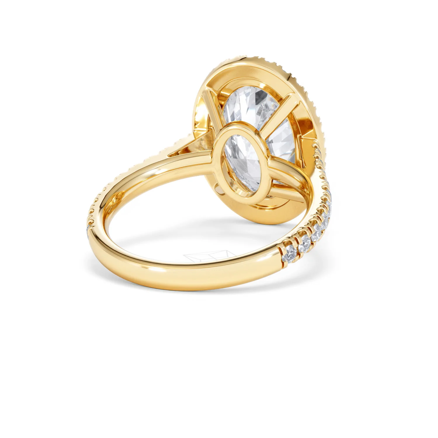Georgina 5.70ct Lab Diamond Oval Cut Engagement Ring in 18K Yellow Gold G/VS1 - Image 45