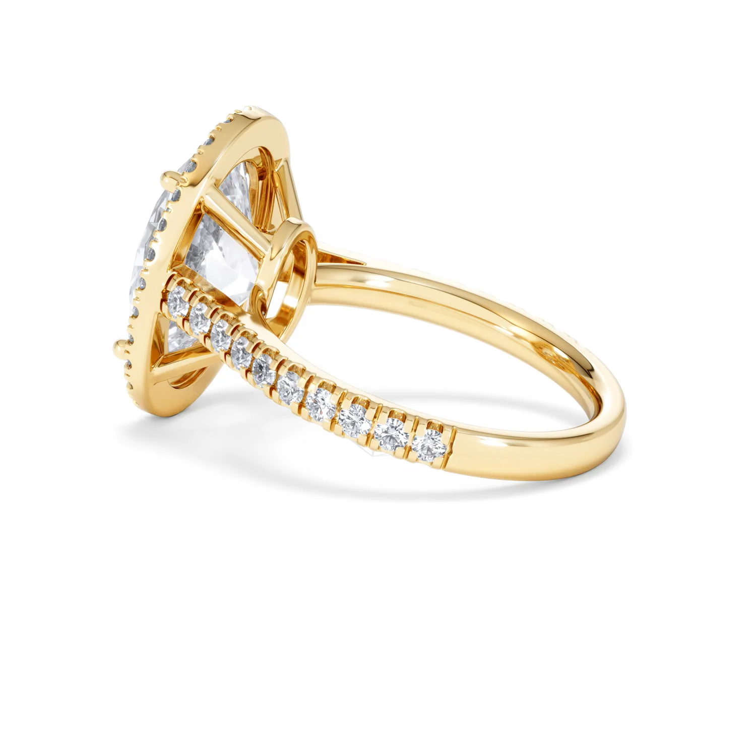 Georgina 5.70ct Lab Diamond Oval Cut Engagement Ring in 18K Yellow Gold G/VS1 - Image 64
