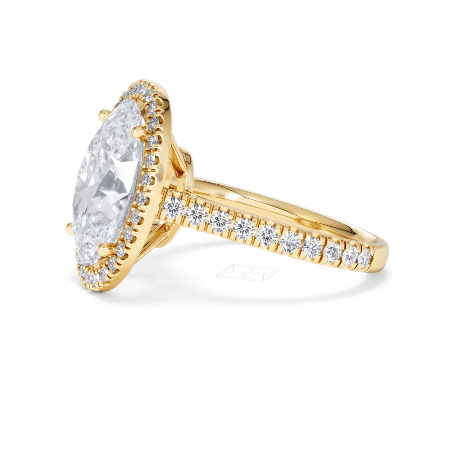 Georgina 5.70ct Lab Diamond Oval Cut Engagement Ring in 18K Yellow Gold G/VS1 - Image 75