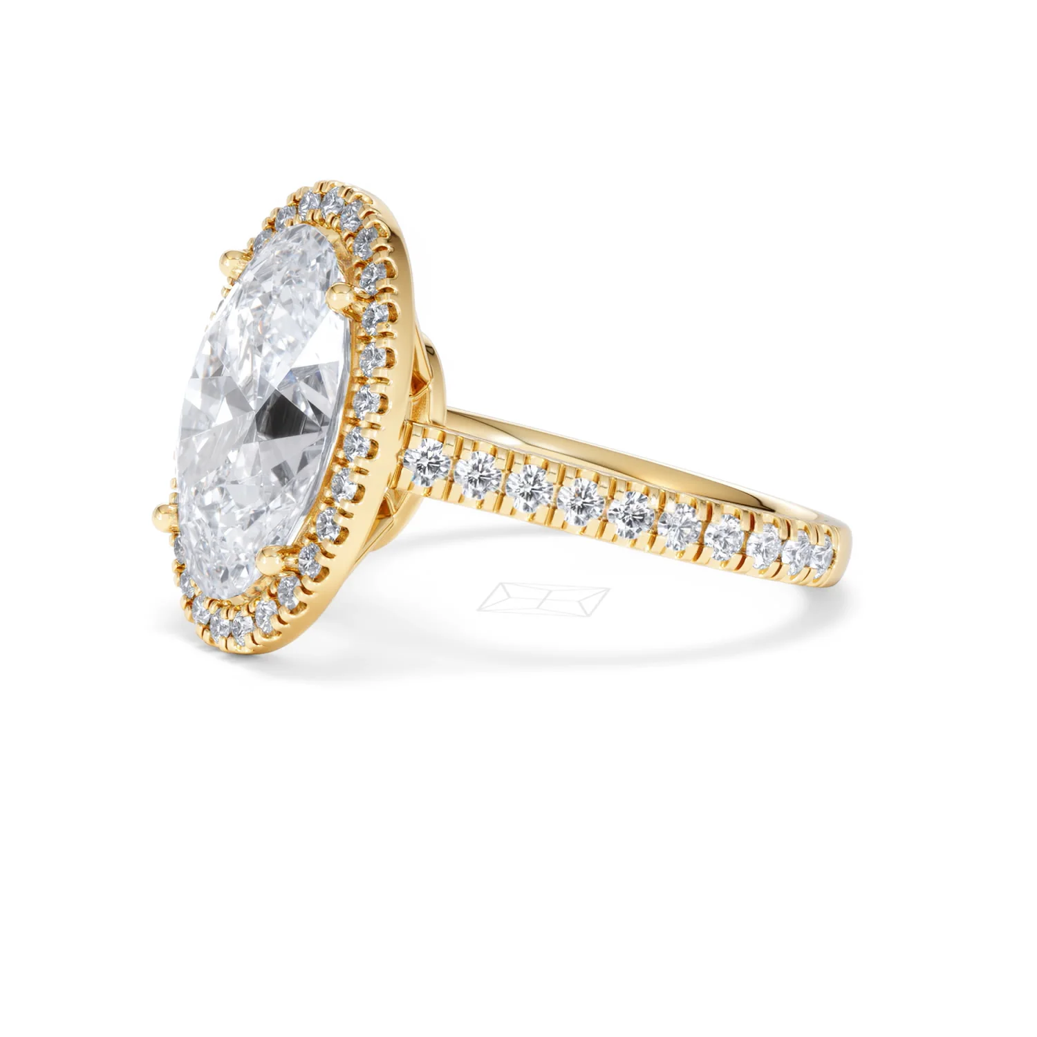 Georgina 5.70ct Lab Diamond Oval Cut Engagement Ring in 18K Yellow Gold G/VS1 - Image 77