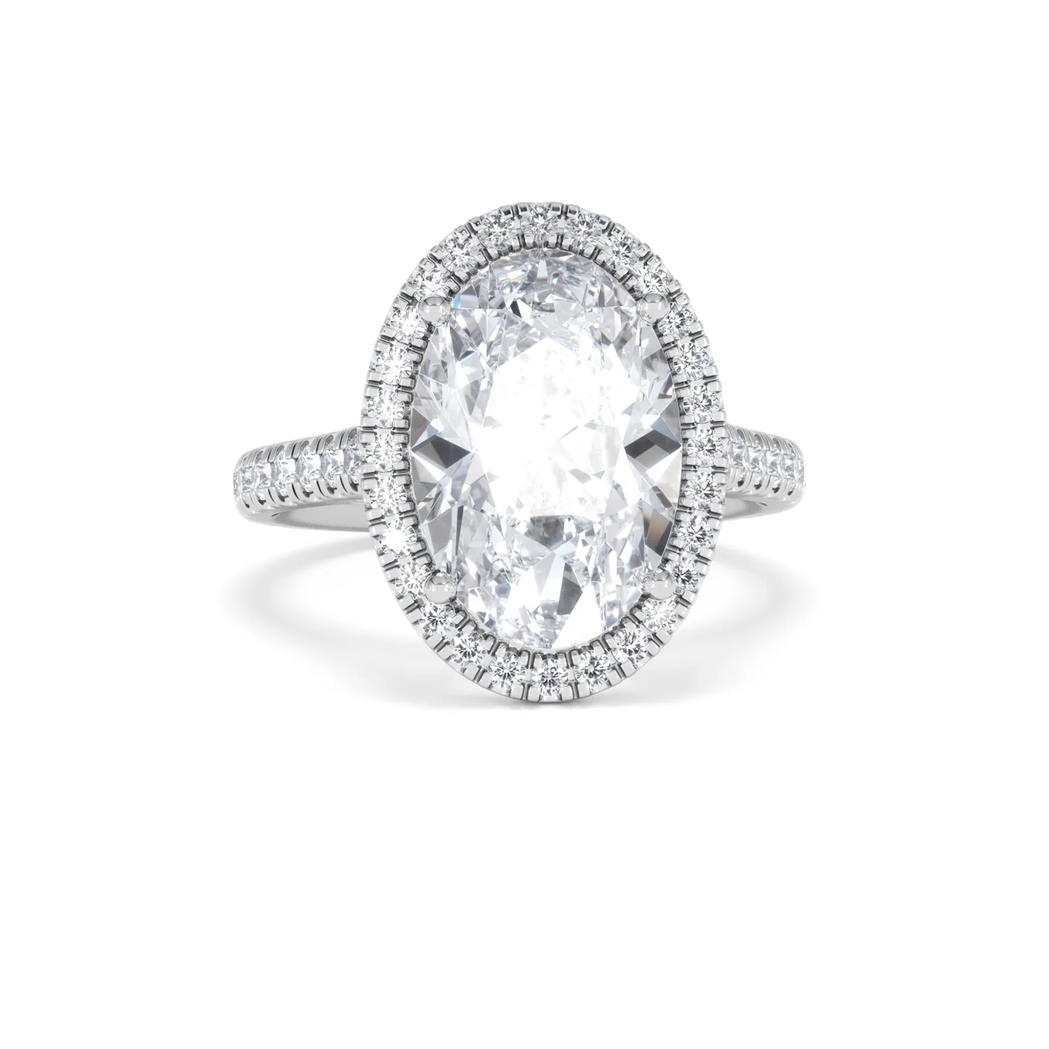 Georgina 5.70ct Lab Diamond Oval Cut Engagement Ring in Platinum G/VS1 - Image 10