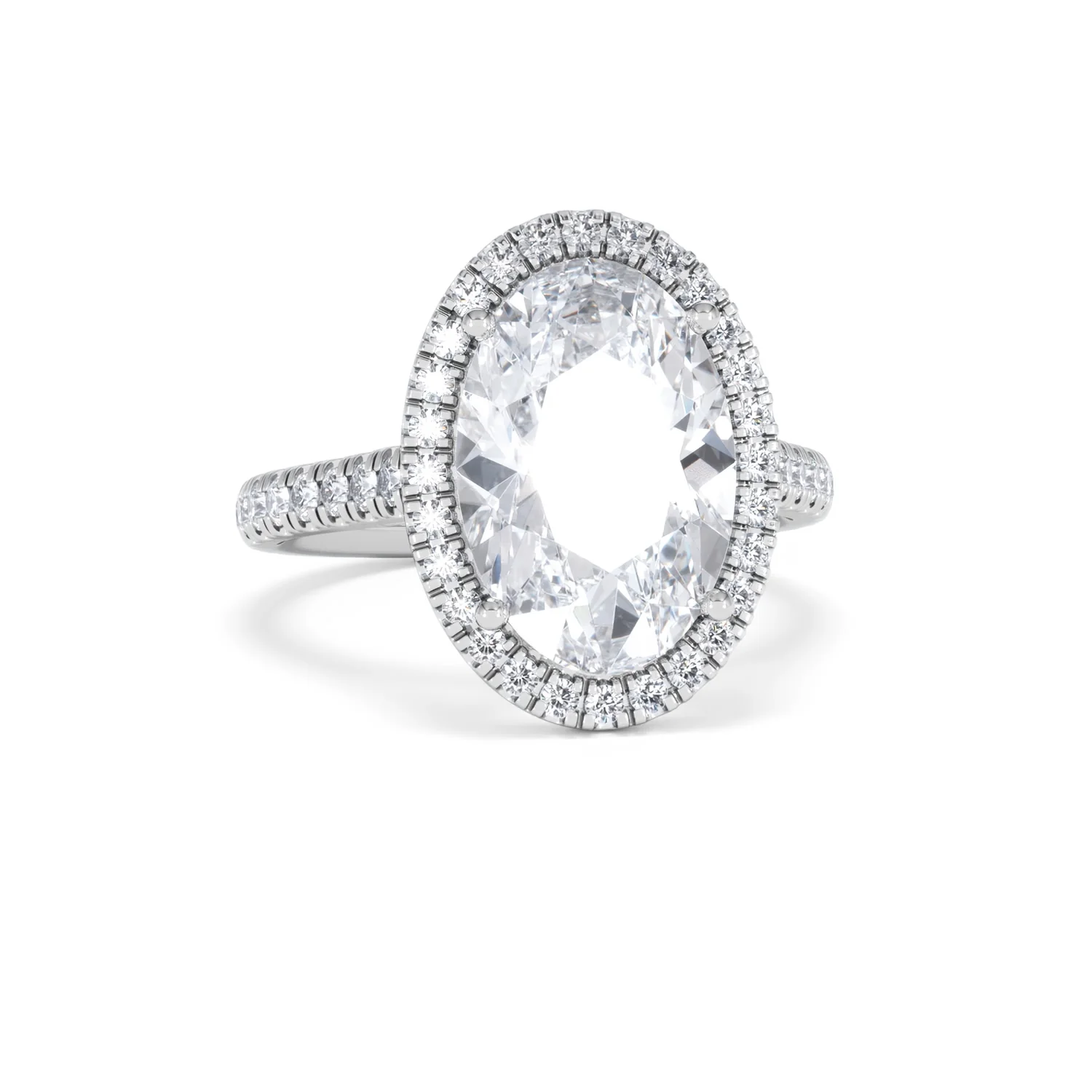 Georgina 5.70ct Lab Diamond Oval Cut Engagement Ring in Platinum G/VS1 - Image 11