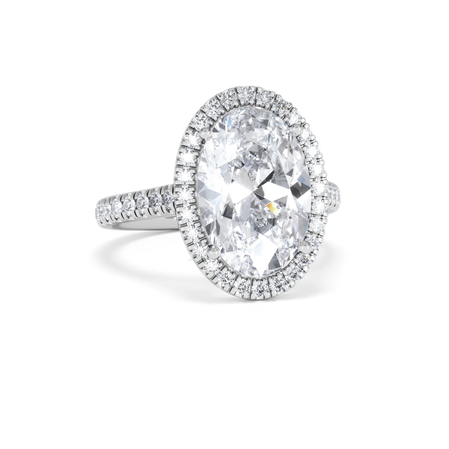 Georgina 5.70ct Lab Diamond Oval Cut Engagement Ring in Platinum G/VS1 - Image 12