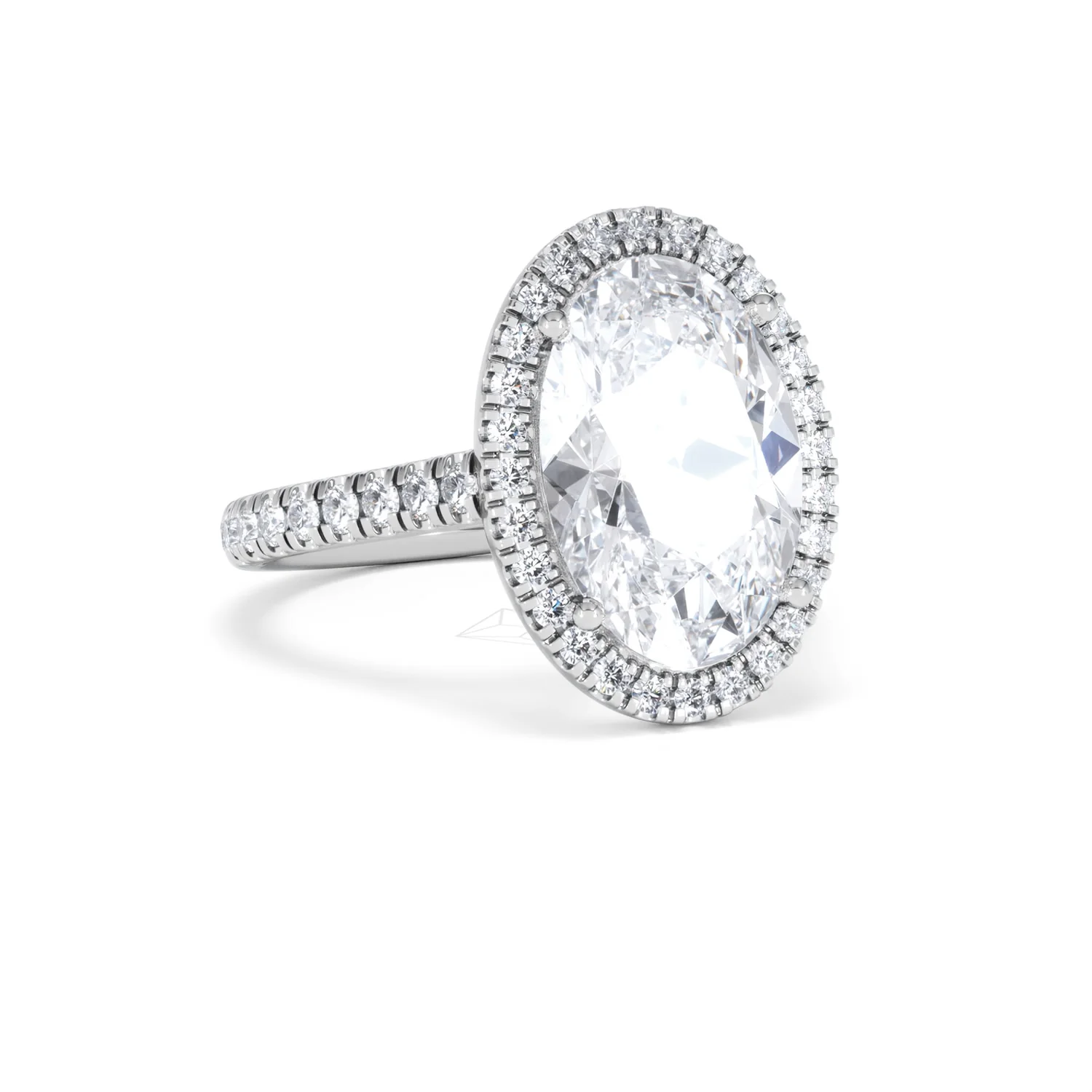 Georgina 5.70ct Lab Diamond Oval Cut Engagement Ring in Platinum G/VS1 - Image 14