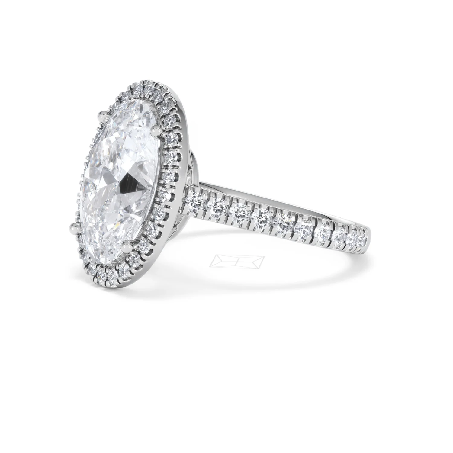 Georgina 5.70ct Lab Diamond Oval Cut Engagement Ring in Platinum G/VS1 - Image 77