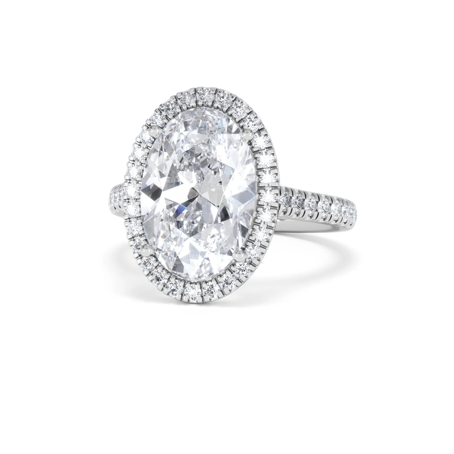 Georgina 5.70ct Lab Diamond Oval Cut Engagement Ring in Platinum G/VS1 - Image 86