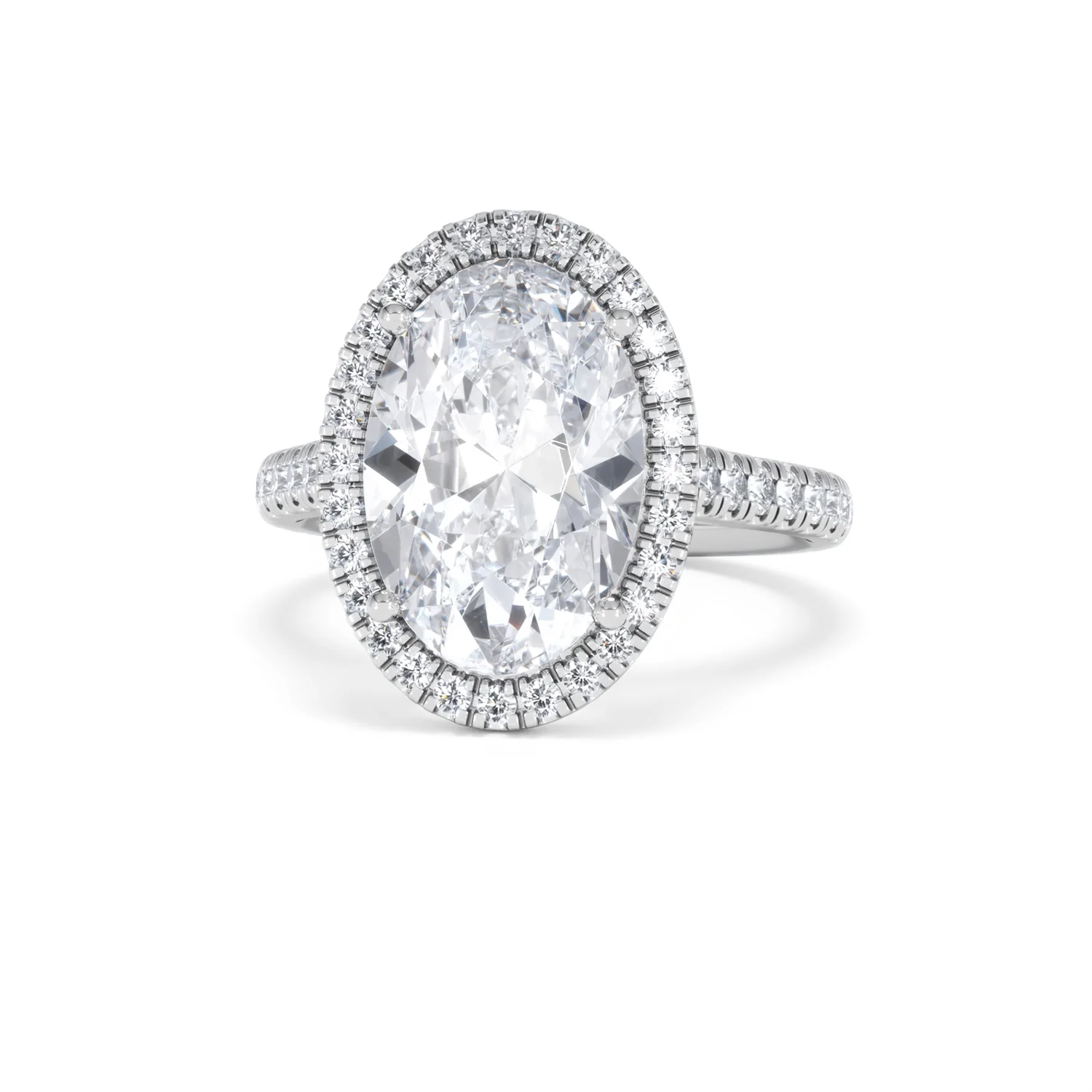 Georgina 5.70ct Lab Diamond Oval Cut Engagement Ring in Platinum G/VS1 - Image 87