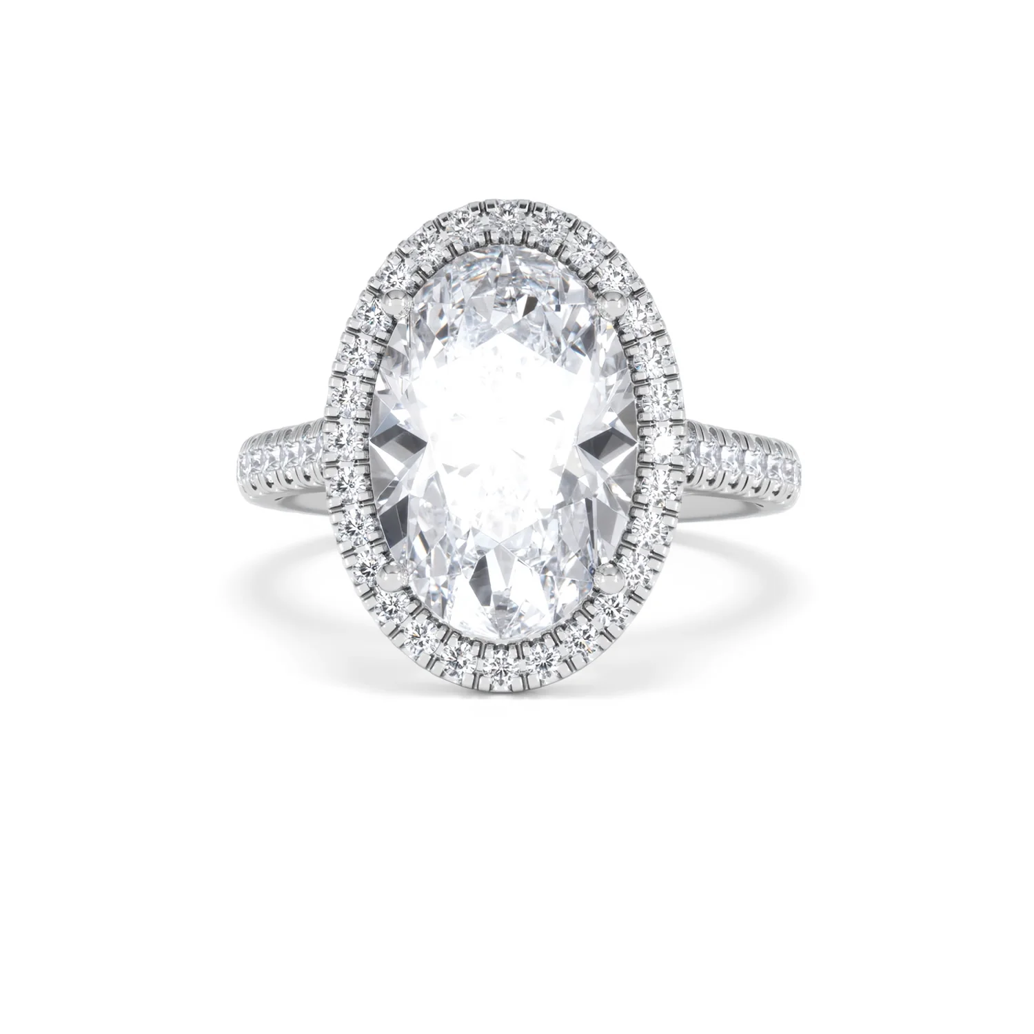Georgina 5.70ct Lab Diamond Oval Cut Engagement Ring in Platinum G/VS1 - Image 88