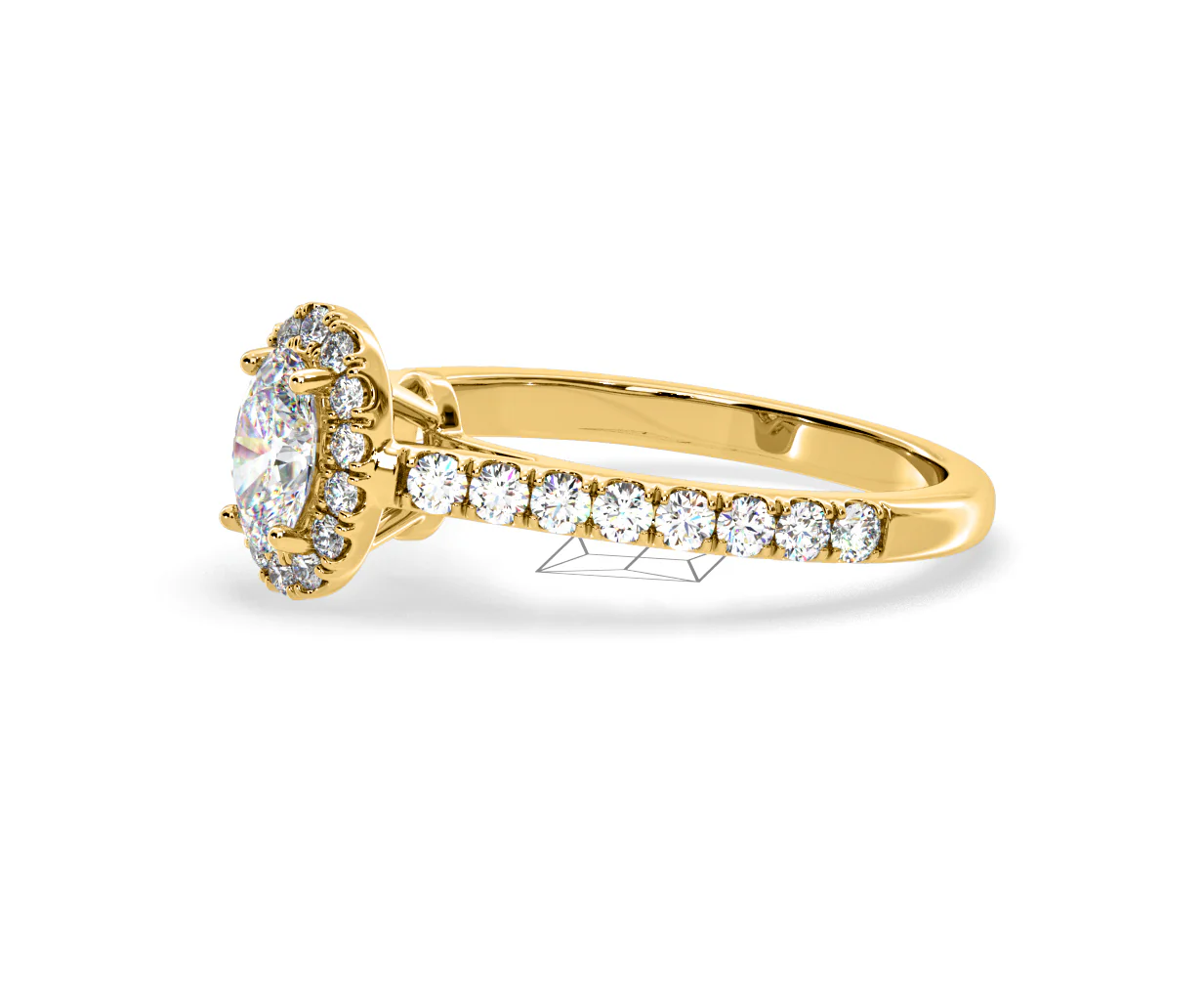 Georgina GIA Oval Diamond Halo Engagement Ring 18K Gold 1.30ct G/Vs2 - Image 101