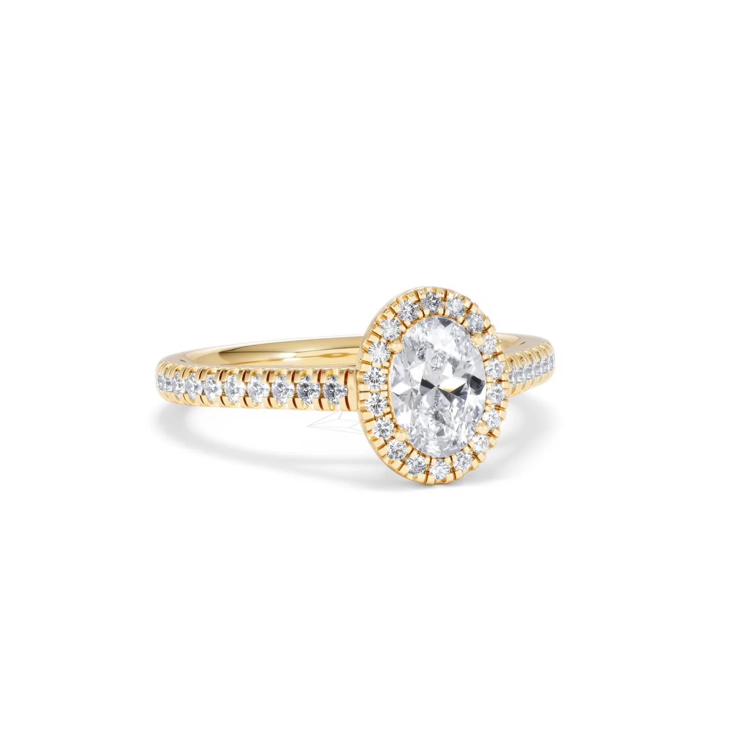Georgina GIA Oval Diamond Halo Engagement Ring 18K Gold 1.30ct G/Vs2 - Image 12