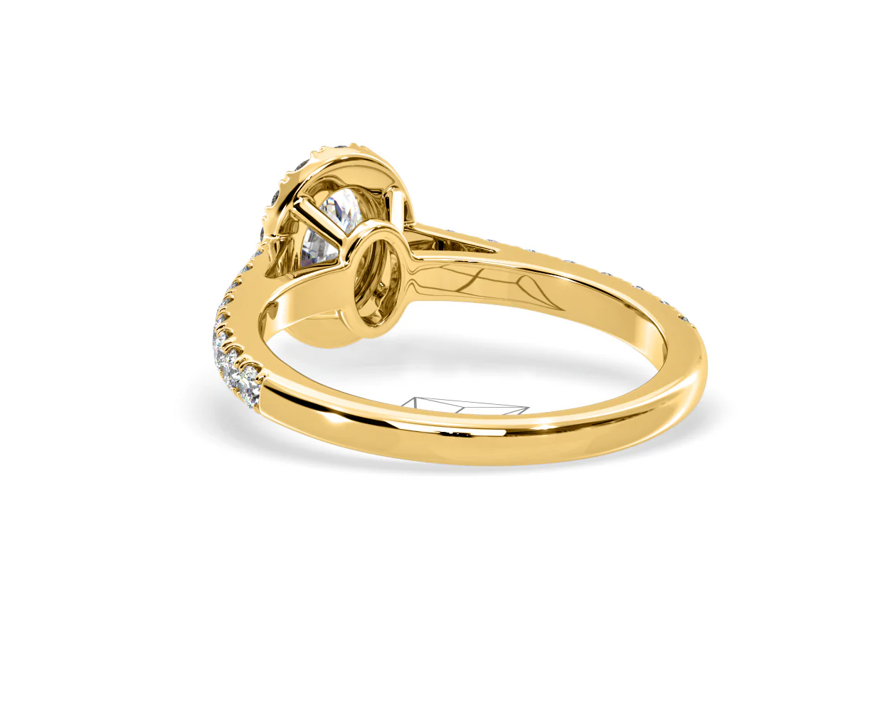Georgina GIA Oval Diamond Halo Engagement Ring 18K Gold 1.30ct G/Vs2 - Image 122
