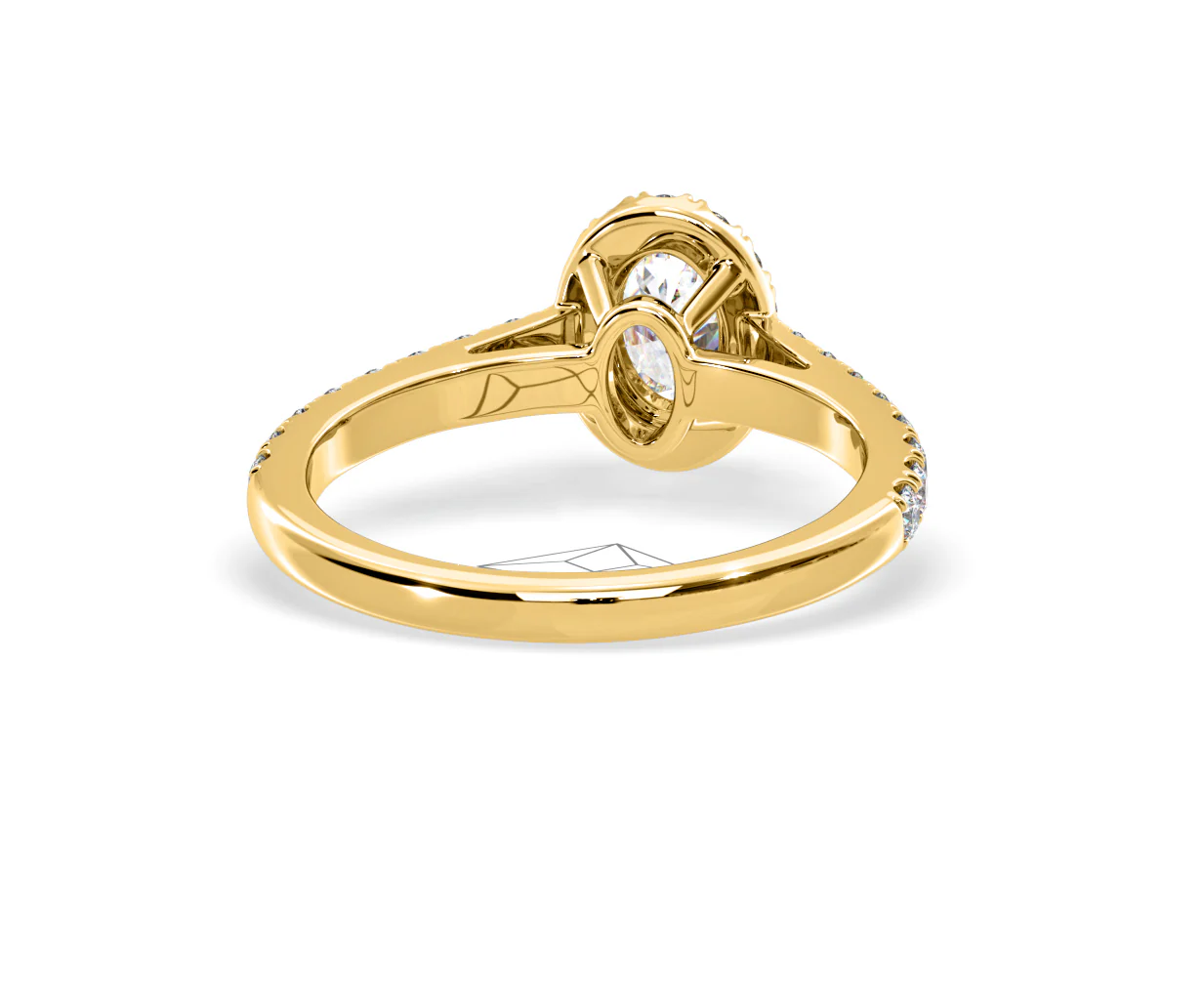Georgina GIA Oval Diamond Halo Engagement Ring 18K Gold 1.30ct G/Vs2 - Image 130