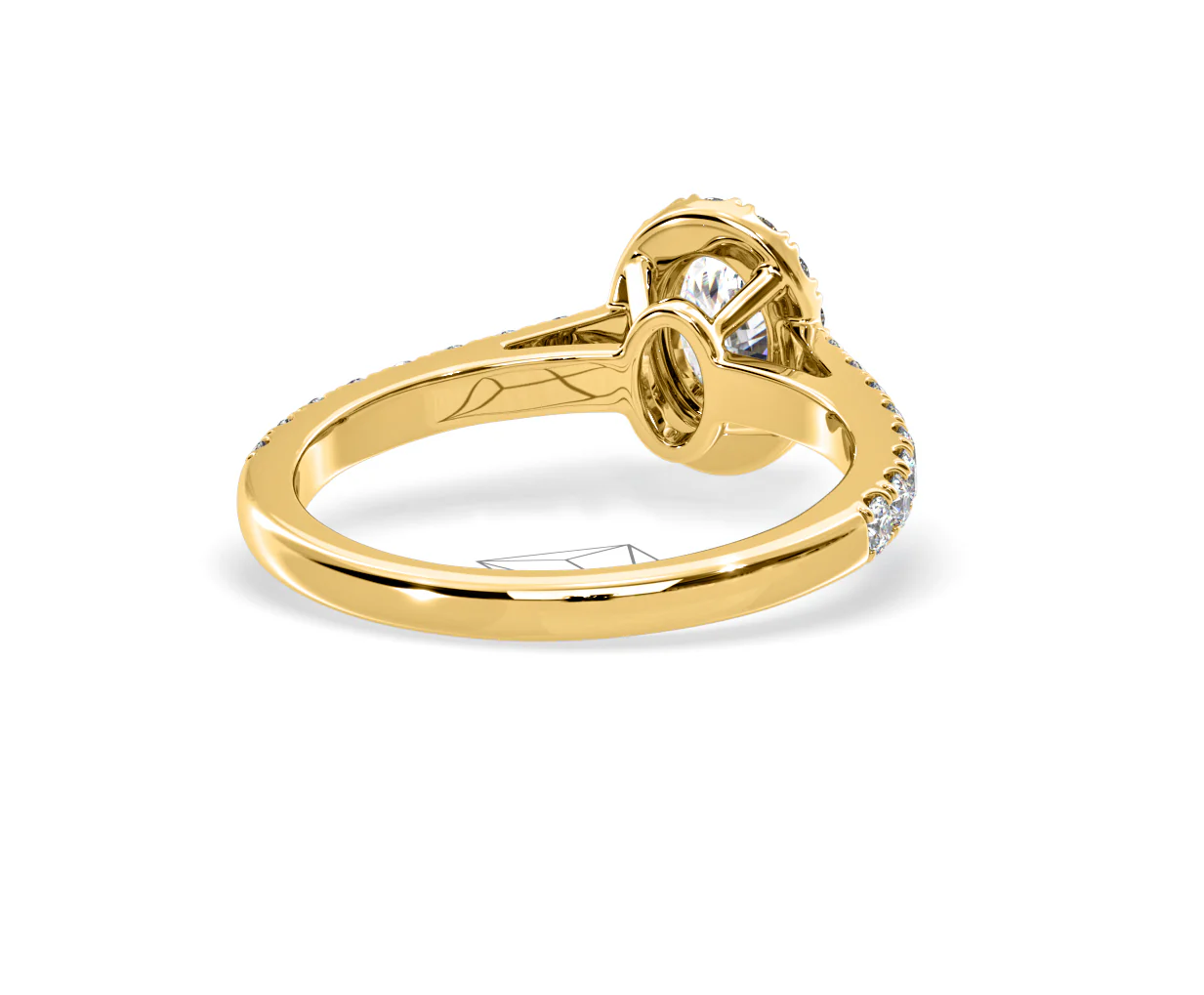 Georgina GIA Oval Diamond Halo Engagement Ring 18K Gold 1.30ct G/Vs2 - Image 132
