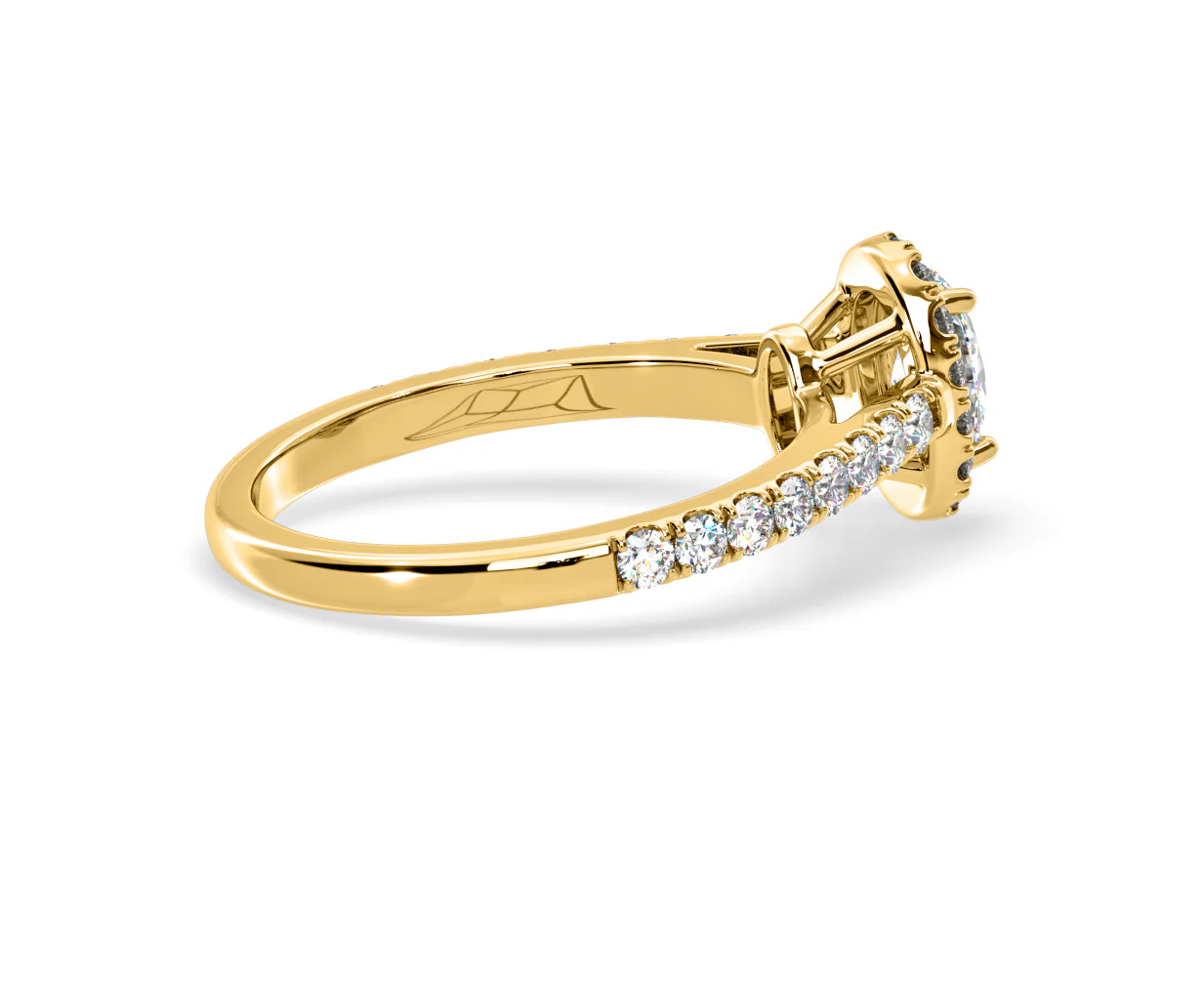 Georgina GIA Oval Diamond Halo Engagement Ring 18K Gold 1.30ct G/Vs2 - Image 142