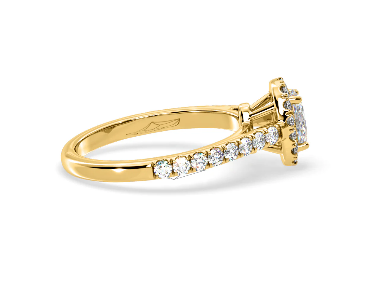 Georgina GIA Oval Diamond Halo Engagement Ring 18K Gold 1.30ct G/Vs2 - Image 146