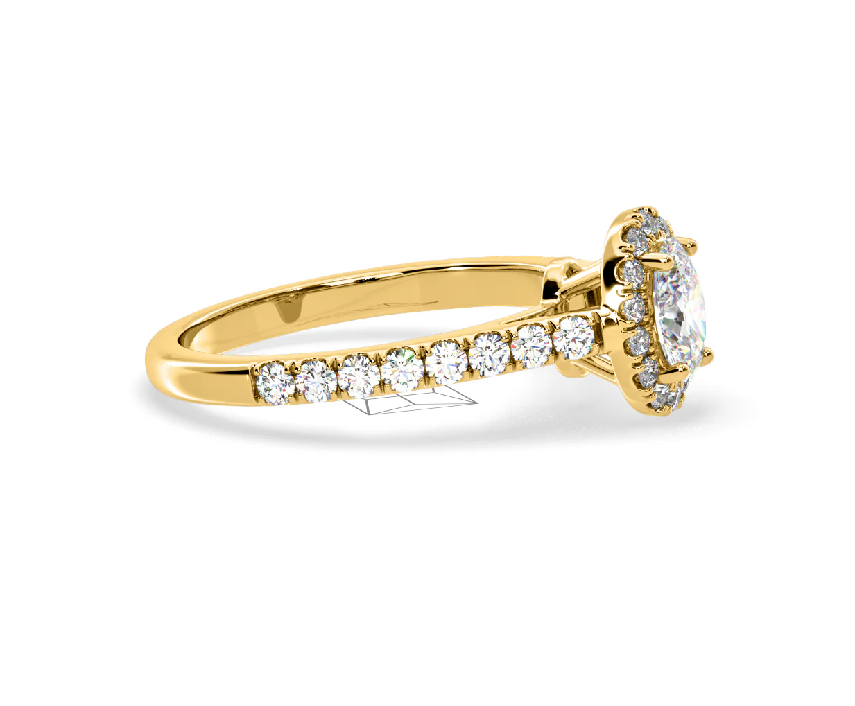 Georgina GIA Oval Diamond Halo Engagement Ring 18K Gold 1.30ct G/Vs2 - Image 152