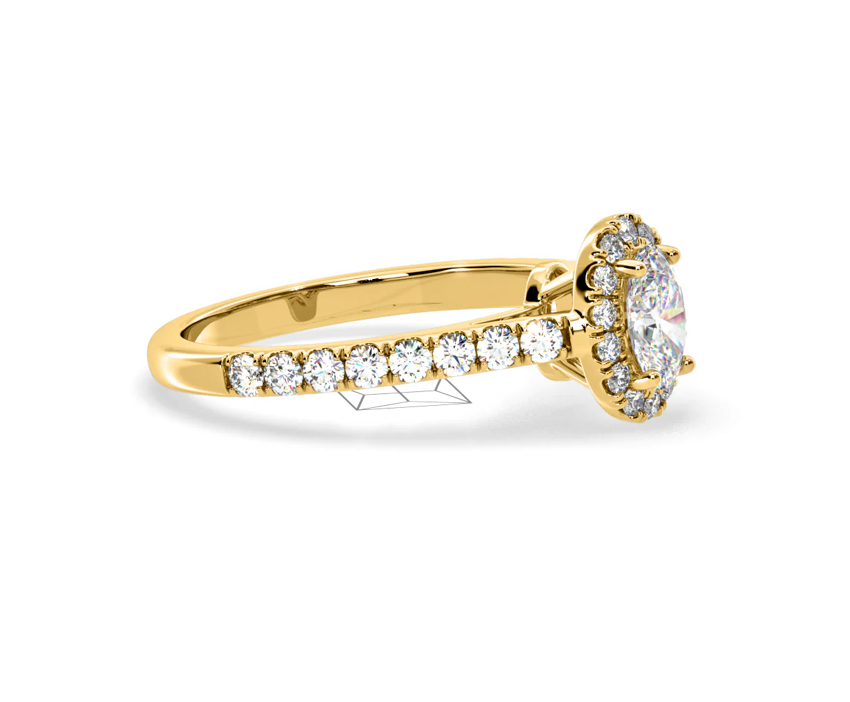 Georgina GIA Oval Diamond Halo Engagement Ring 18K Gold 1.30ct G/Vs2 - Image 154