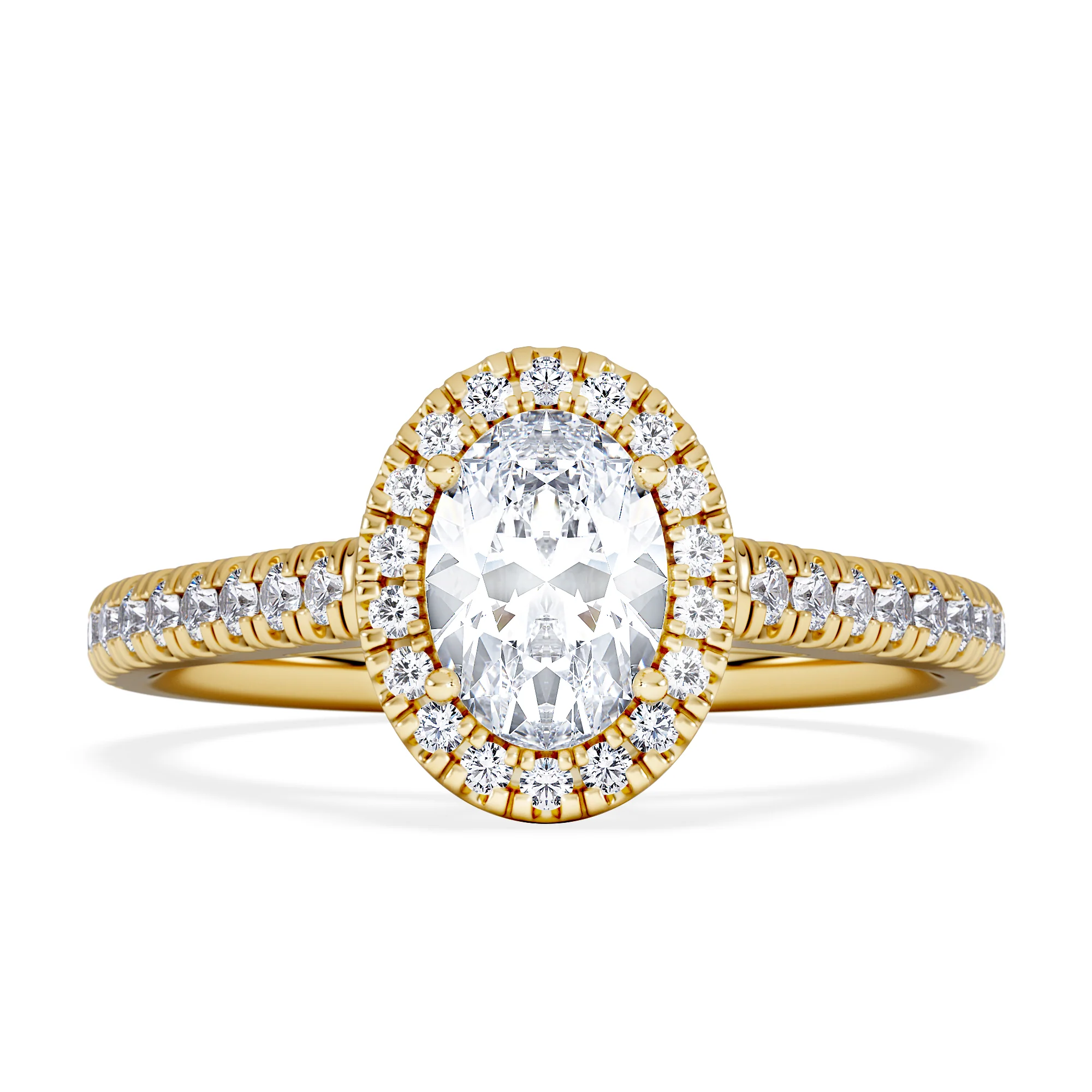 Georgina GIA Oval Diamond Halo Engagement Ring 18K Gold 1.30ct G/Vs2 - Image 6
