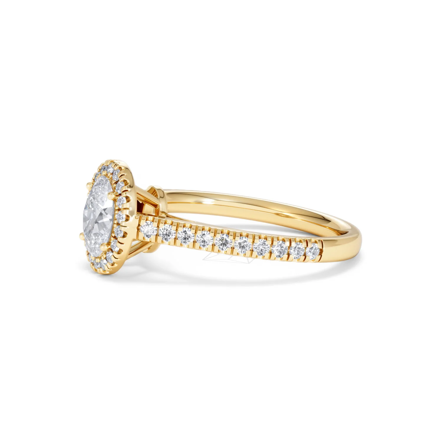 Georgina GIA Oval Diamond Halo Engagement Ring 18K Gold 1.30ct G/Vs2 - Image 74