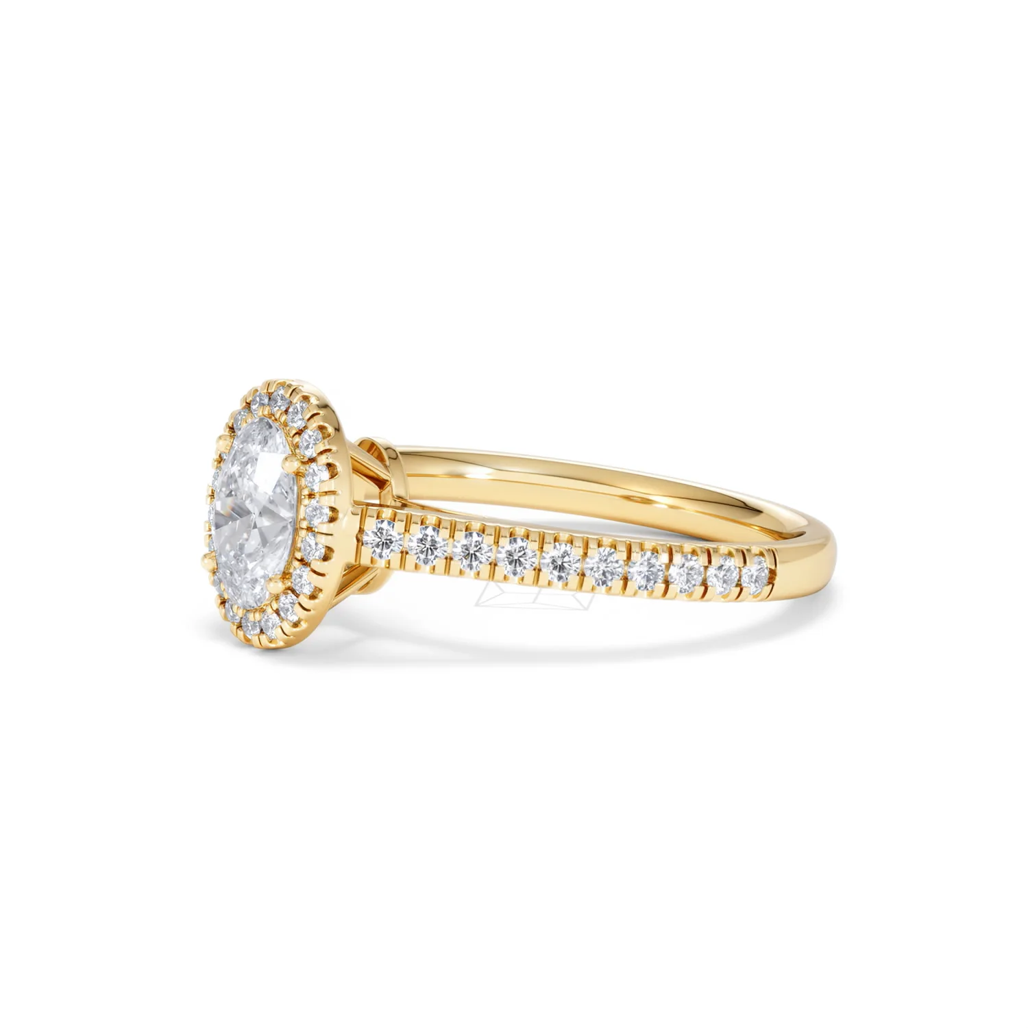 Georgina GIA Oval Diamond Halo Engagement Ring 18K Gold 1.30ct G/Vs2 - Image 76
